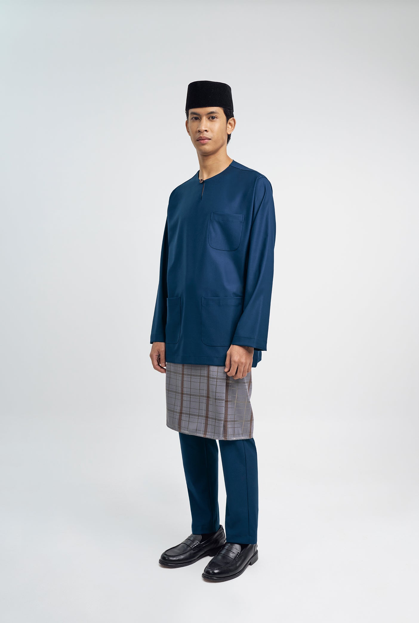 Patawali Classic Fit Baju Melayu Teluk Belanga - Royal Blue