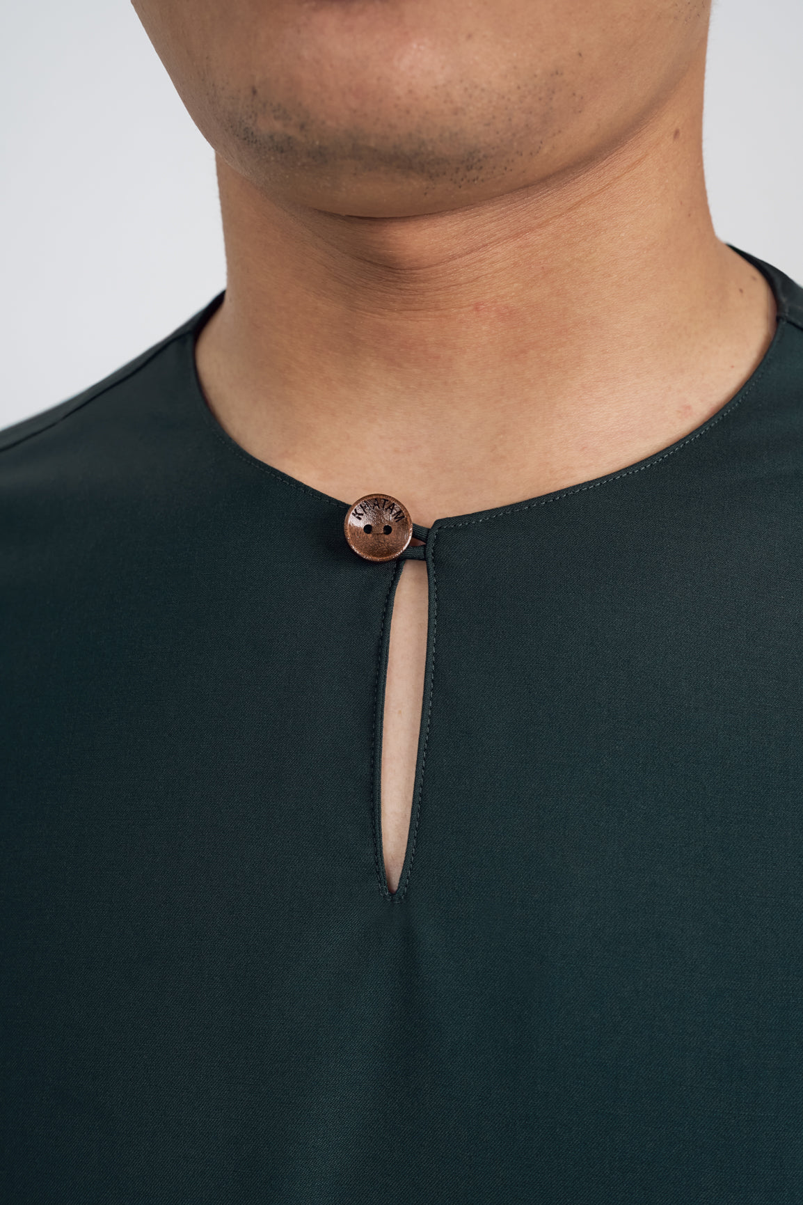 Patawali Classic Fit Baju Melayu Teluk Belanga - Deep Green