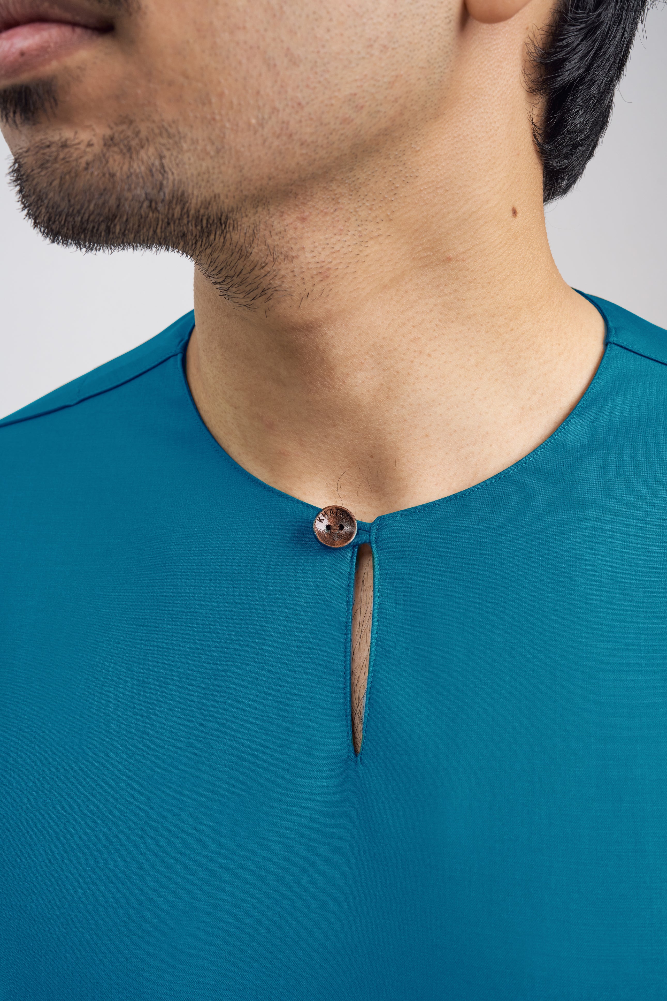 Patawali Classic Fit Baju Melayu Teluk Belanga - Turquoise