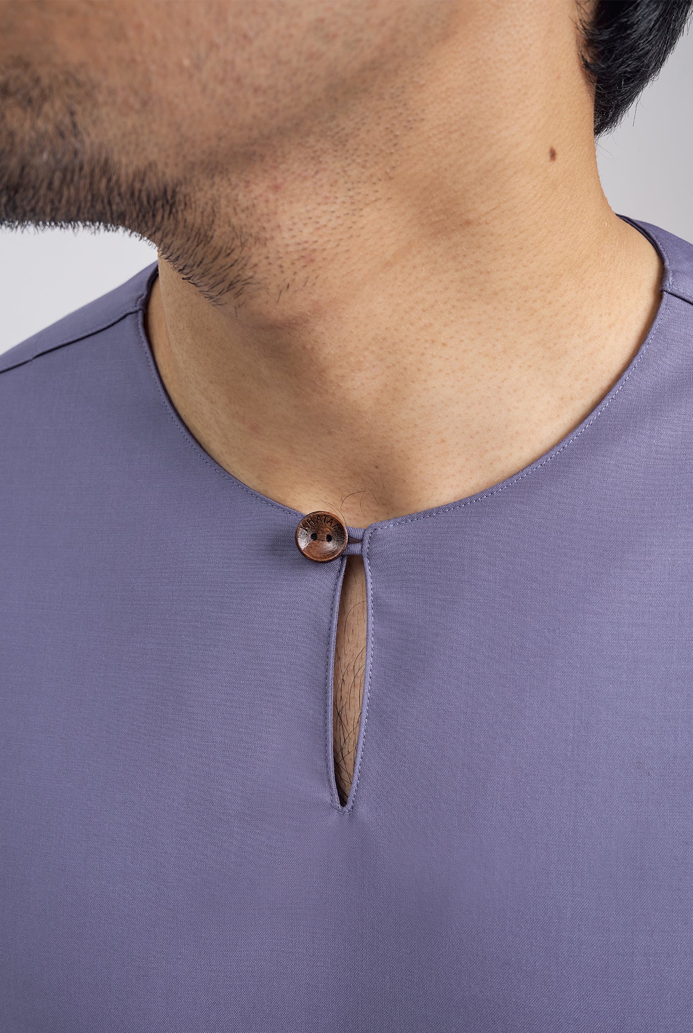 Patawali Classic Fit Baju Melayu Teluk Belanga - Purple Yam