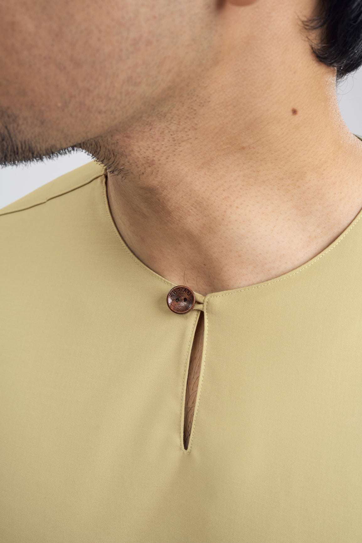 Patawali Classic Fit Baju Melayu Teluk Belanga - Buttermilk