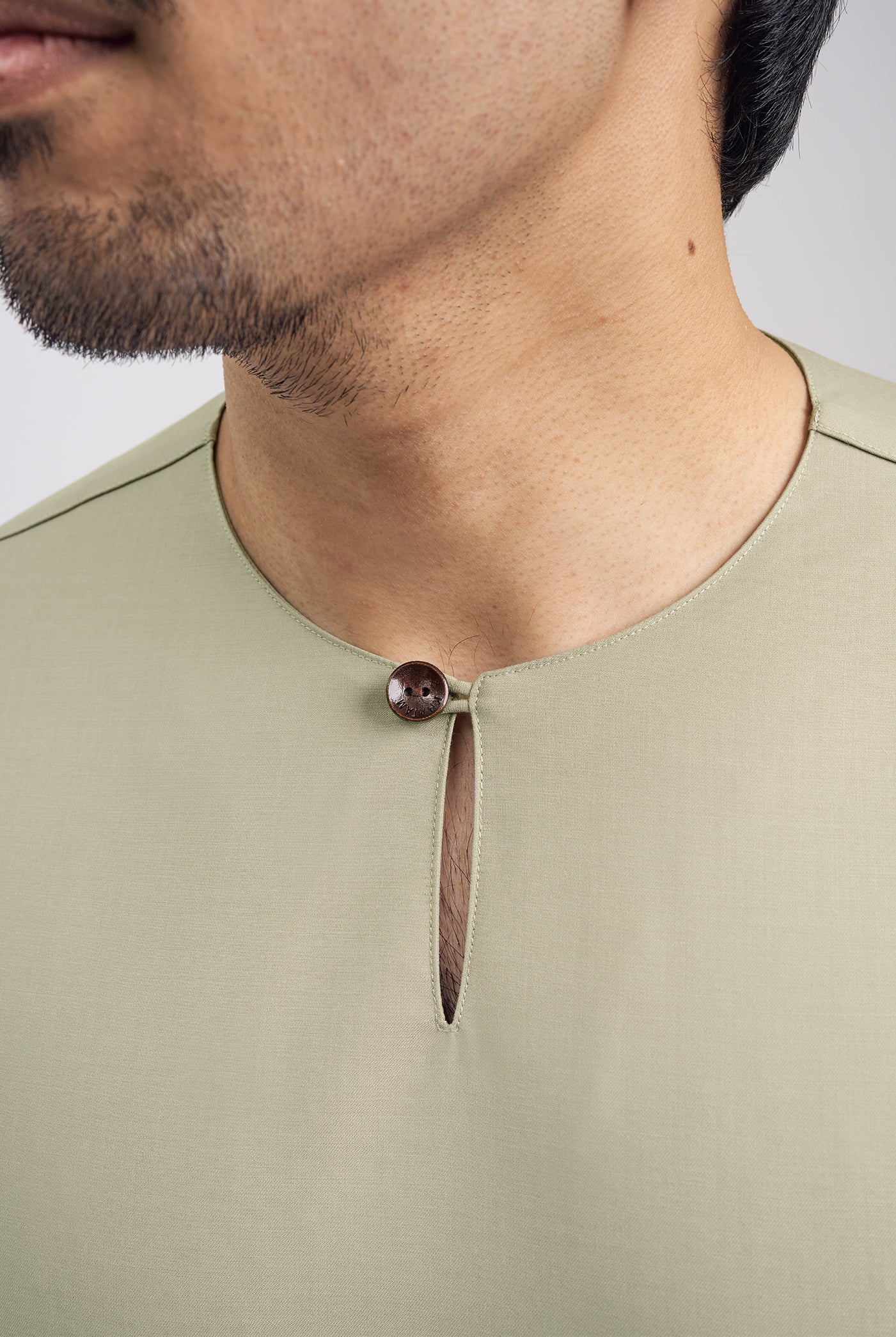 Patawali Classic Fit Baju Melayu Teluk Belanga - Light Khaki