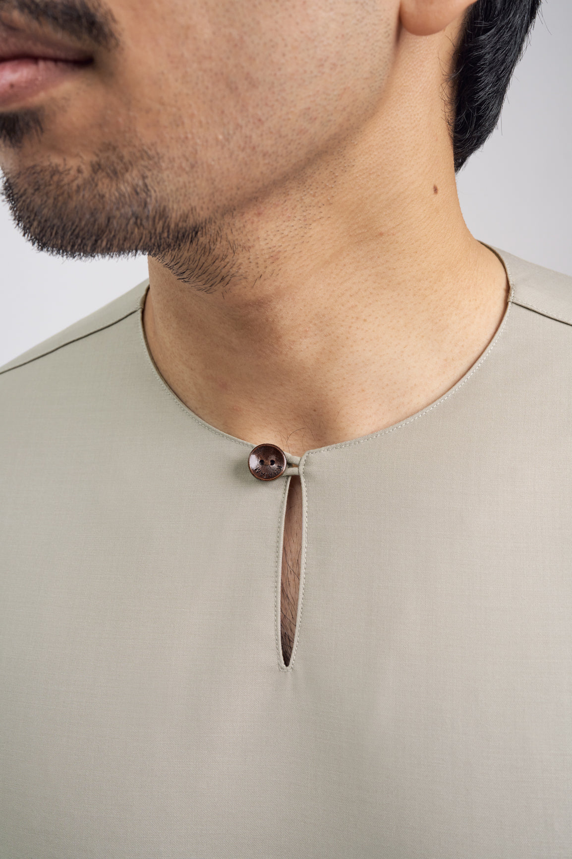 Patawali Classic Fit Baju Melayu Teluk Belanga - Light Taupe