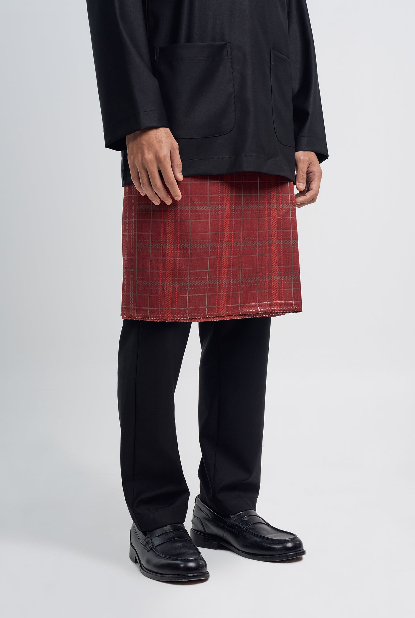 Patawali Classic Fit Baju Melayu Teluk Belanga - Opal Black