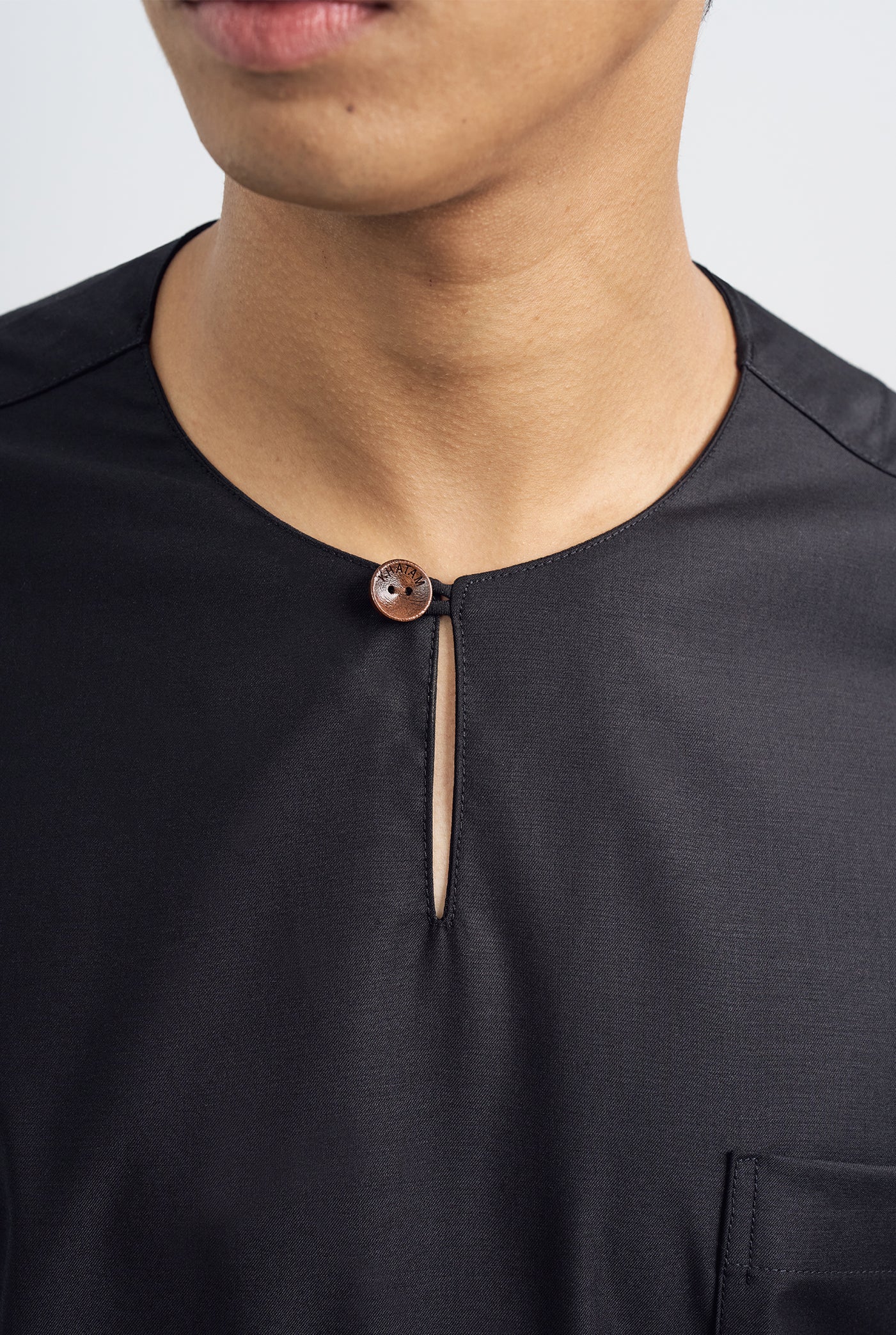 Patawali Classic Fit Baju Melayu Teluk Belanga - Opal Black