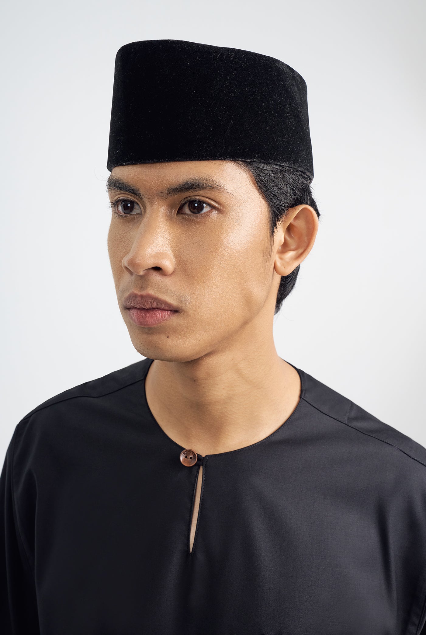 Patawali Classic Fit Baju Melayu Teluk Belanga - Opal Black