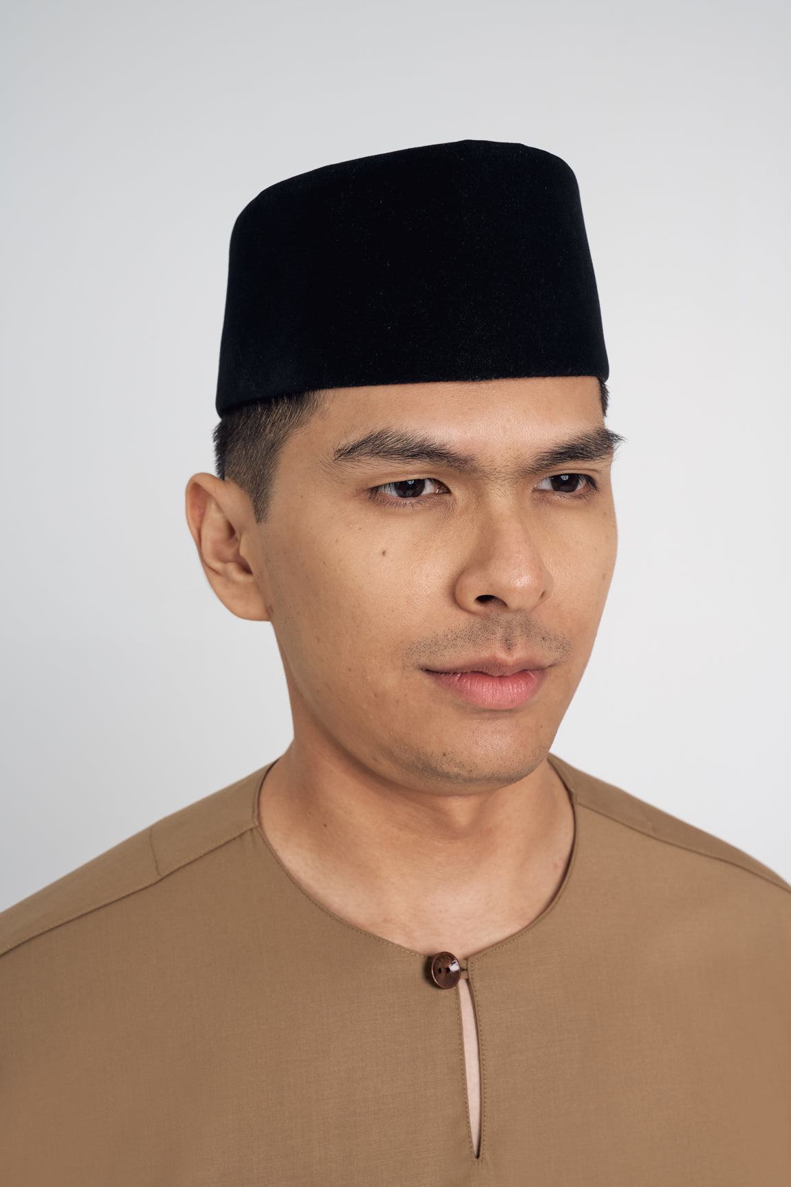 Patawali Classic Fit Baju Melayu Teluk Belanga - Hazel Brown