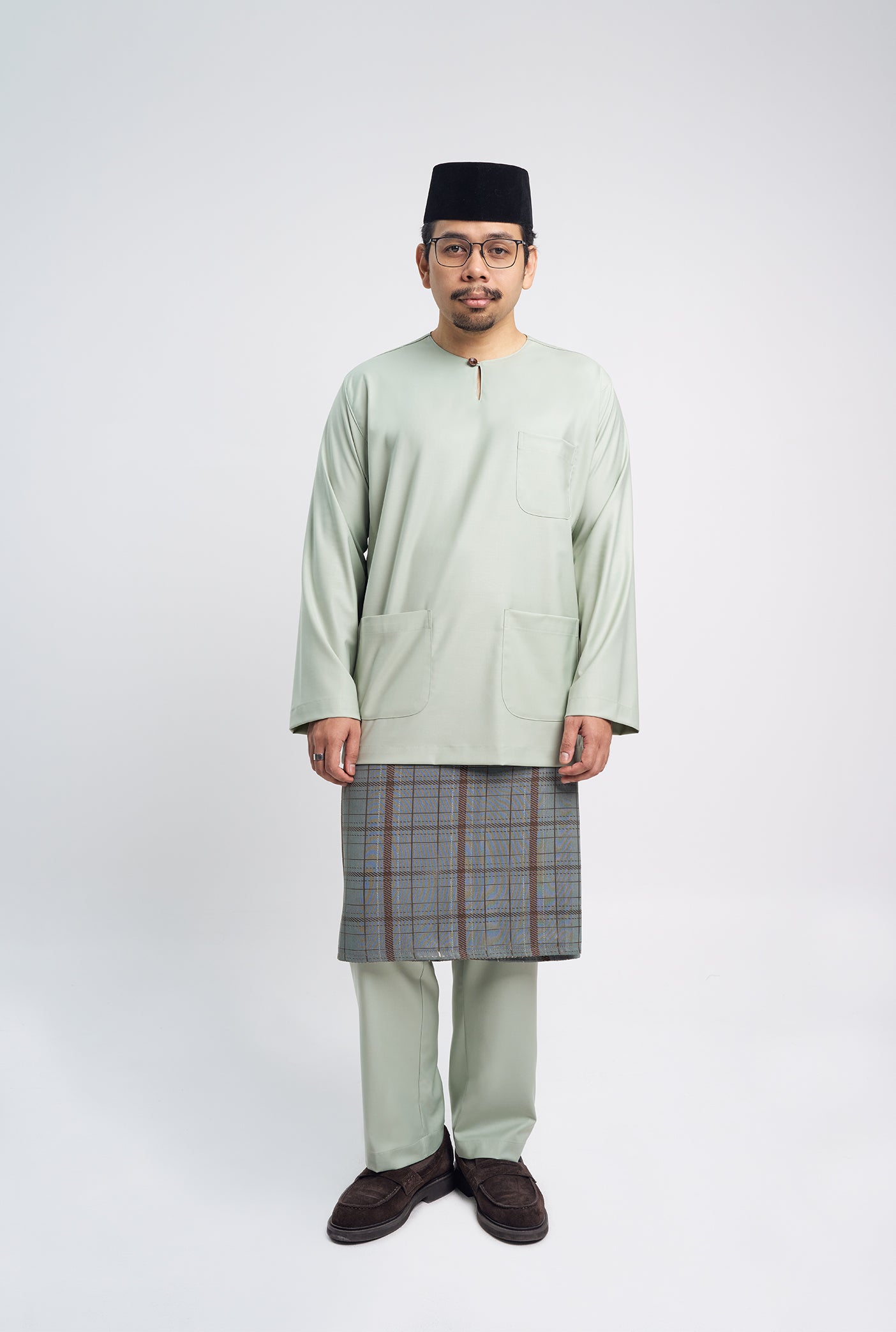 Patawali Classic Fit Baju Melayu Teluk Belanga - Mint Green