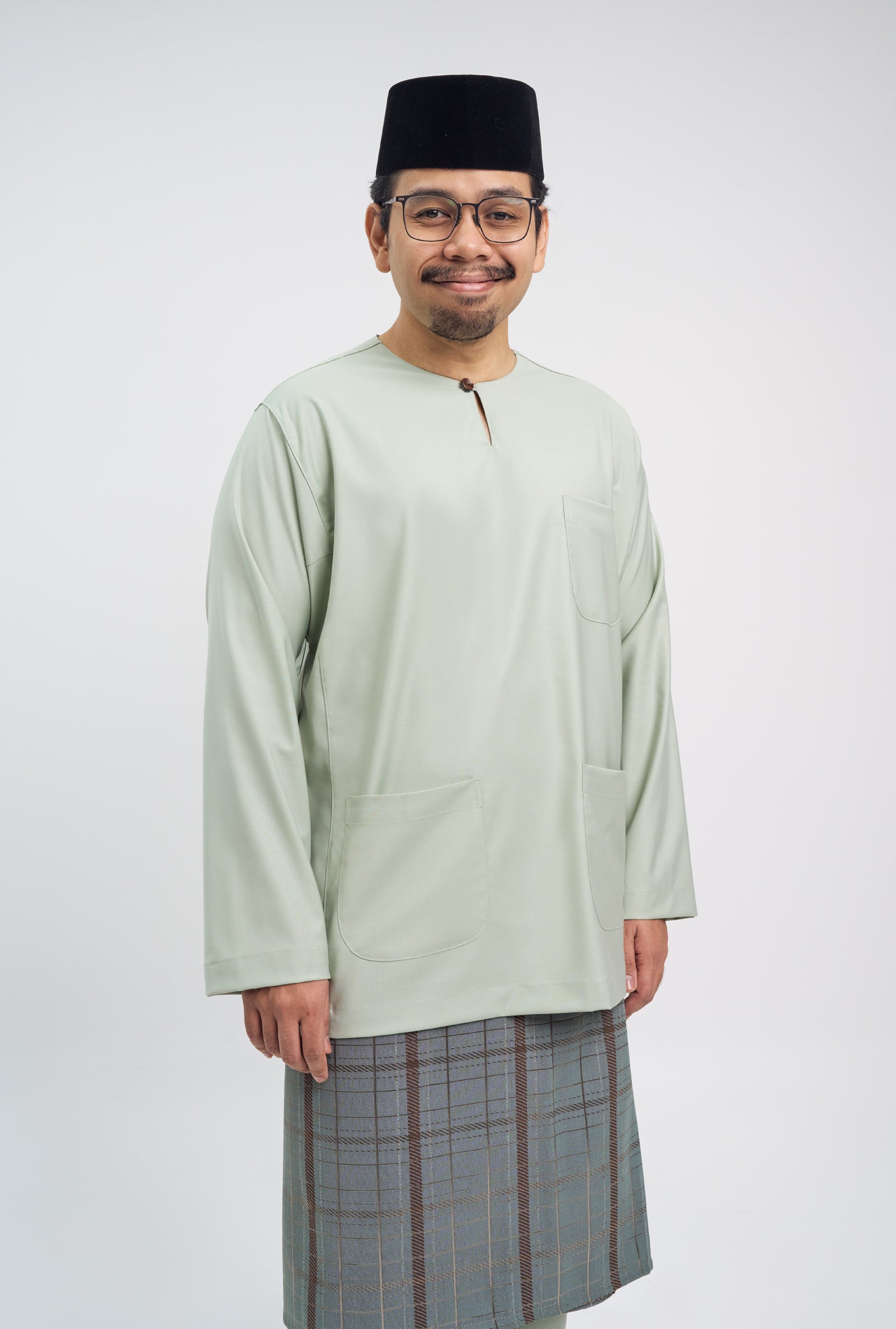 Patawali Classic Fit Baju Melayu Teluk Belanga - Mint Green
