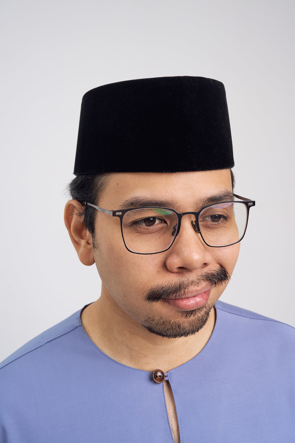 Patawali Classic Fit Baju Melayu Teluk Belanga - Stone Blue