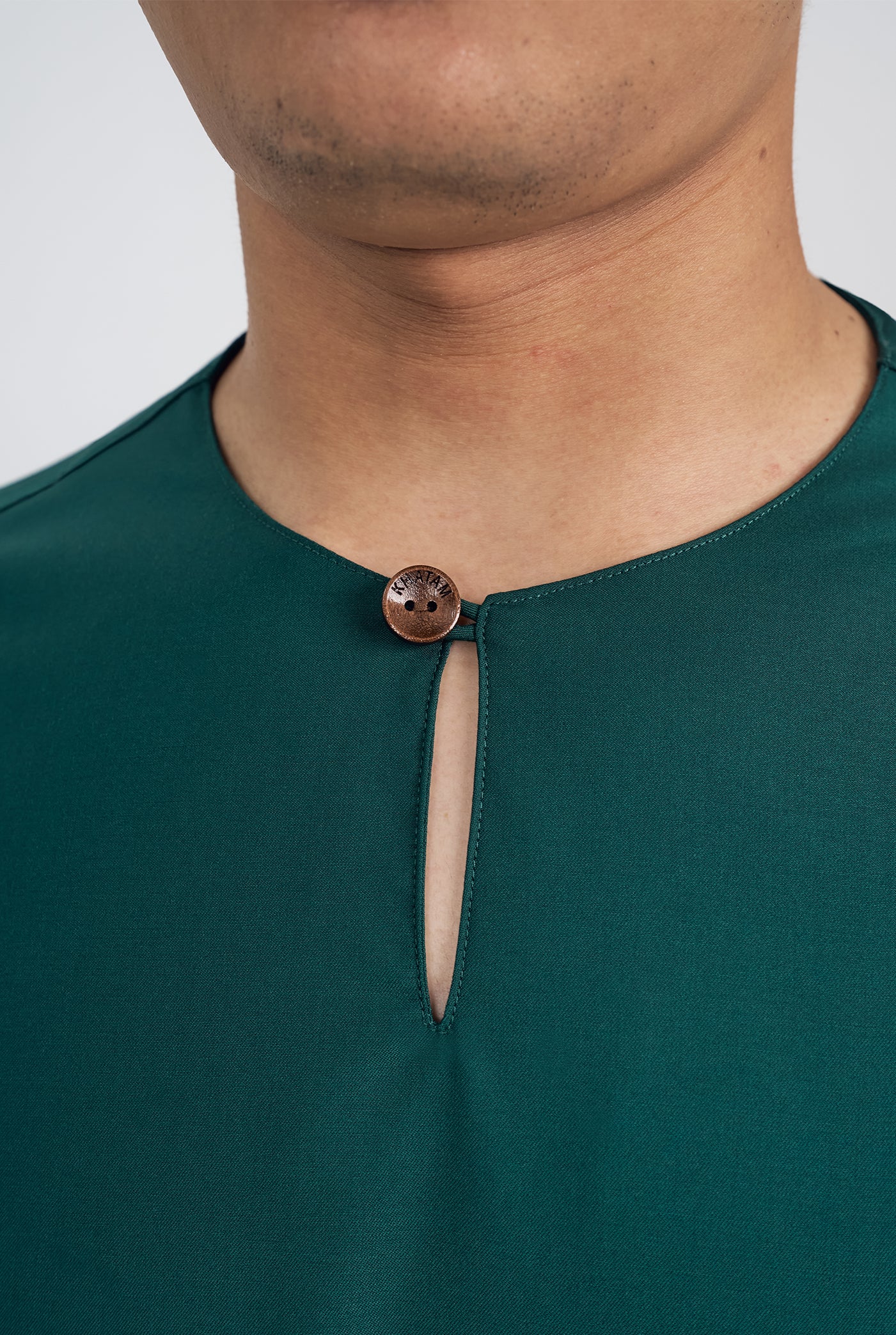 Patawali Classic Fit Baju Melayu Teluk Belanga - Emerald Green