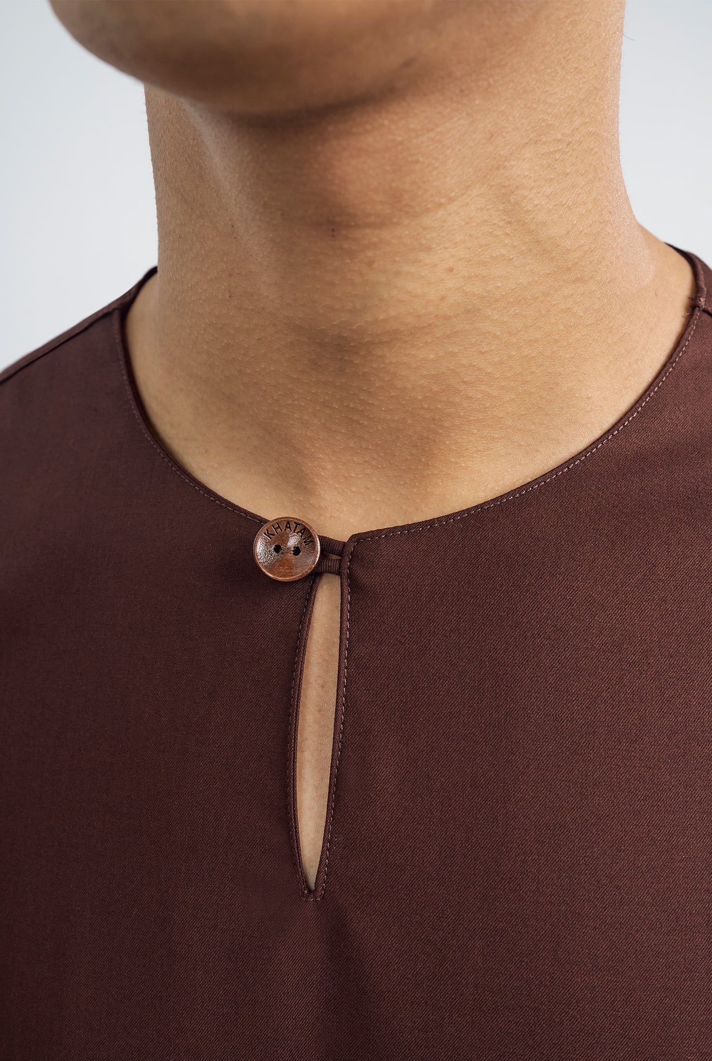 Patawali Classic Fit Baju Melayu Teluk Belanga - Dark Brown