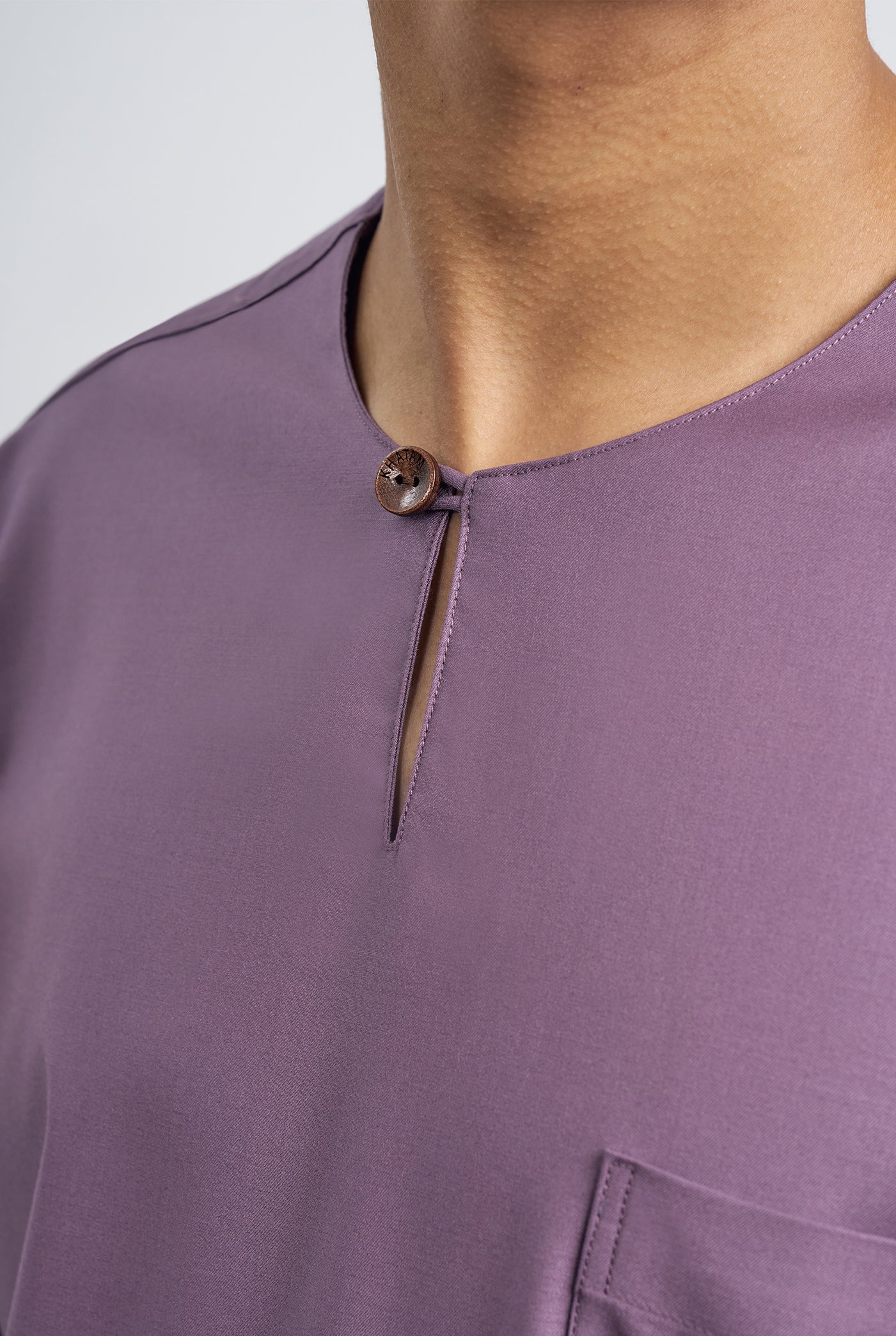 Patawali Classic Fit Baju Melayu Teluk Belanga - Dusty Lilac