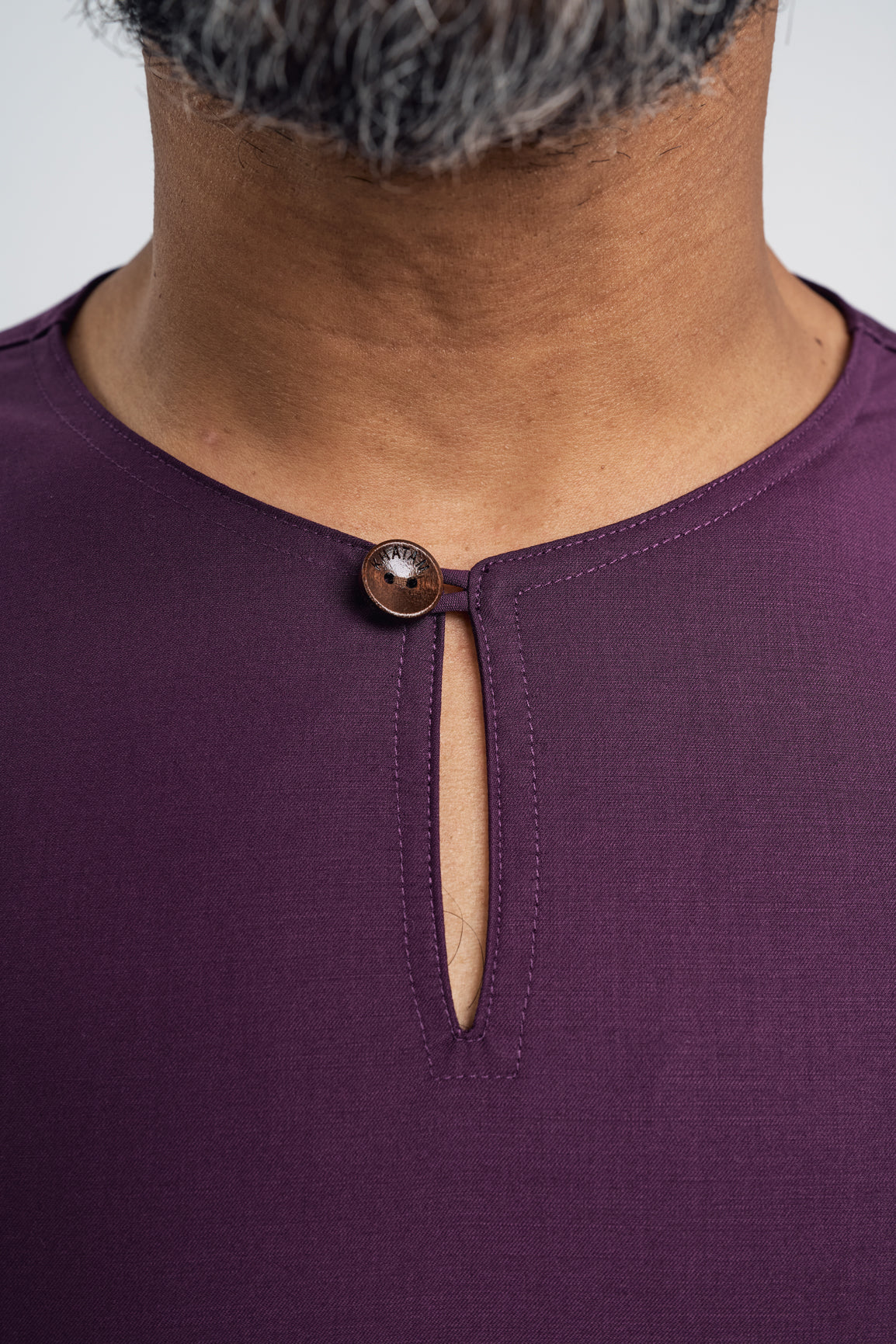 Patawali Modern Fit Baju Melayu Teluk Belanga - Dark Purple