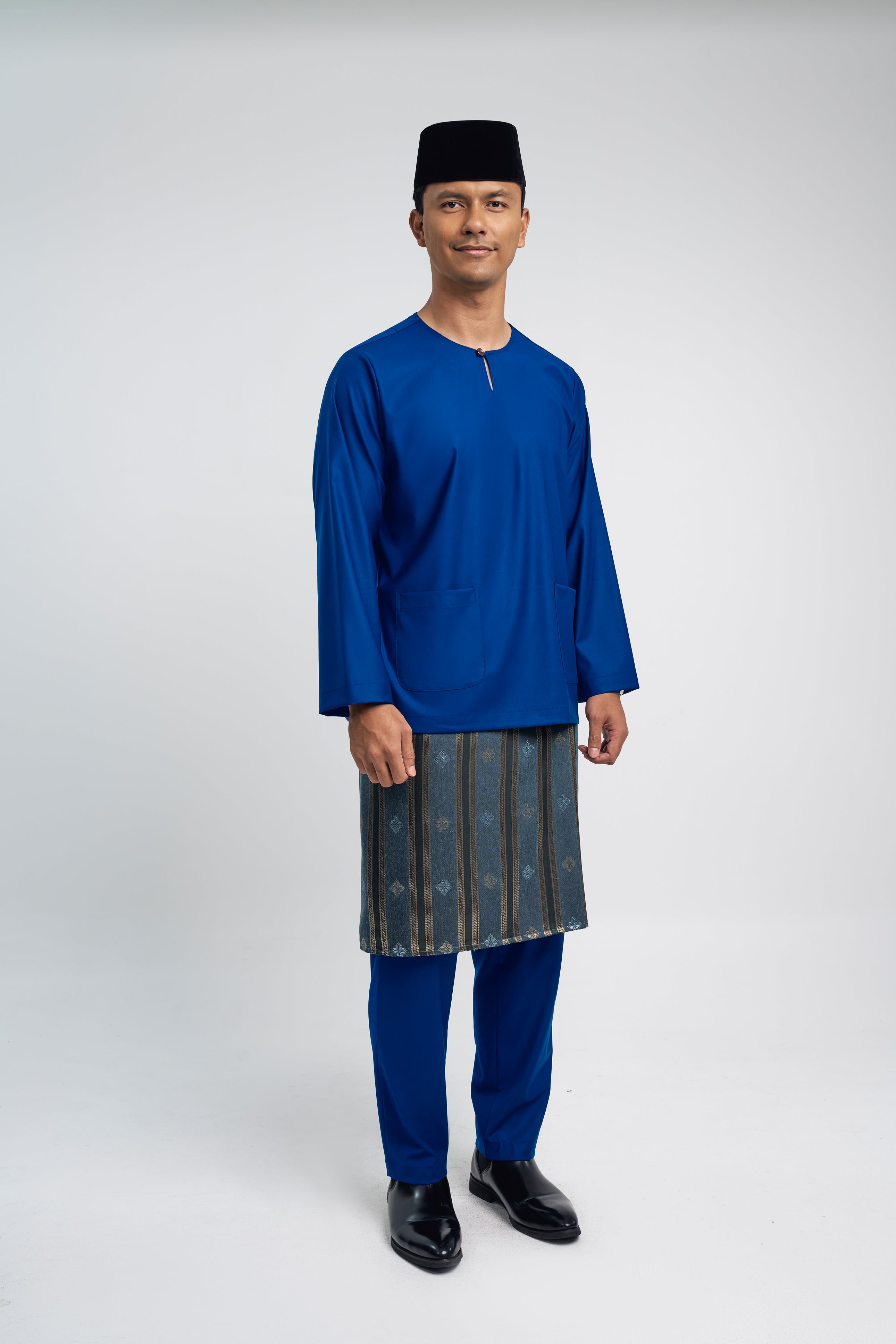 Patawali Modern Fit Baju Melayu Teluk Belanga - Royal Blue