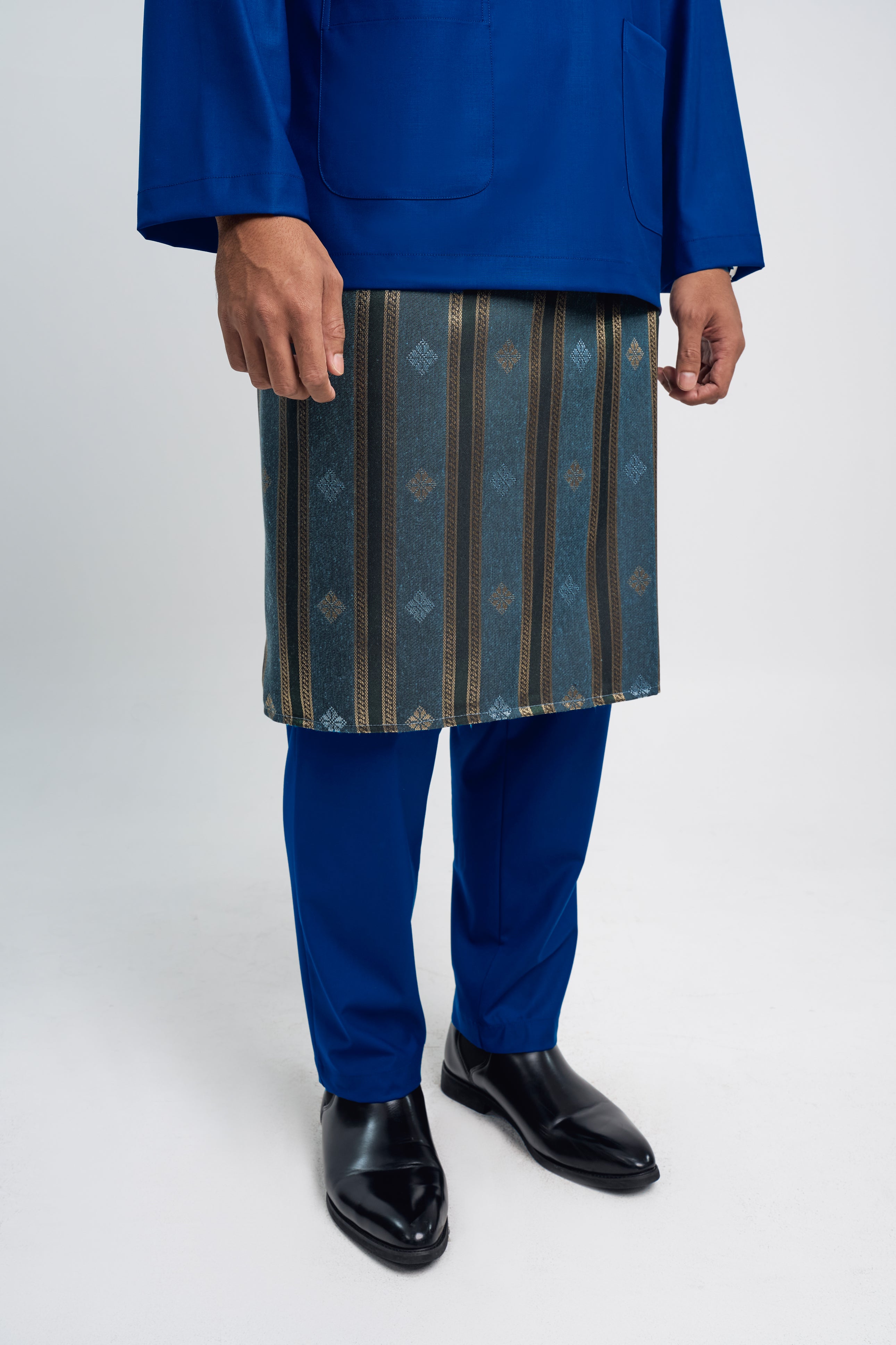 Patawali Modern Fit Baju Melayu Teluk Belanga - Royal Blue