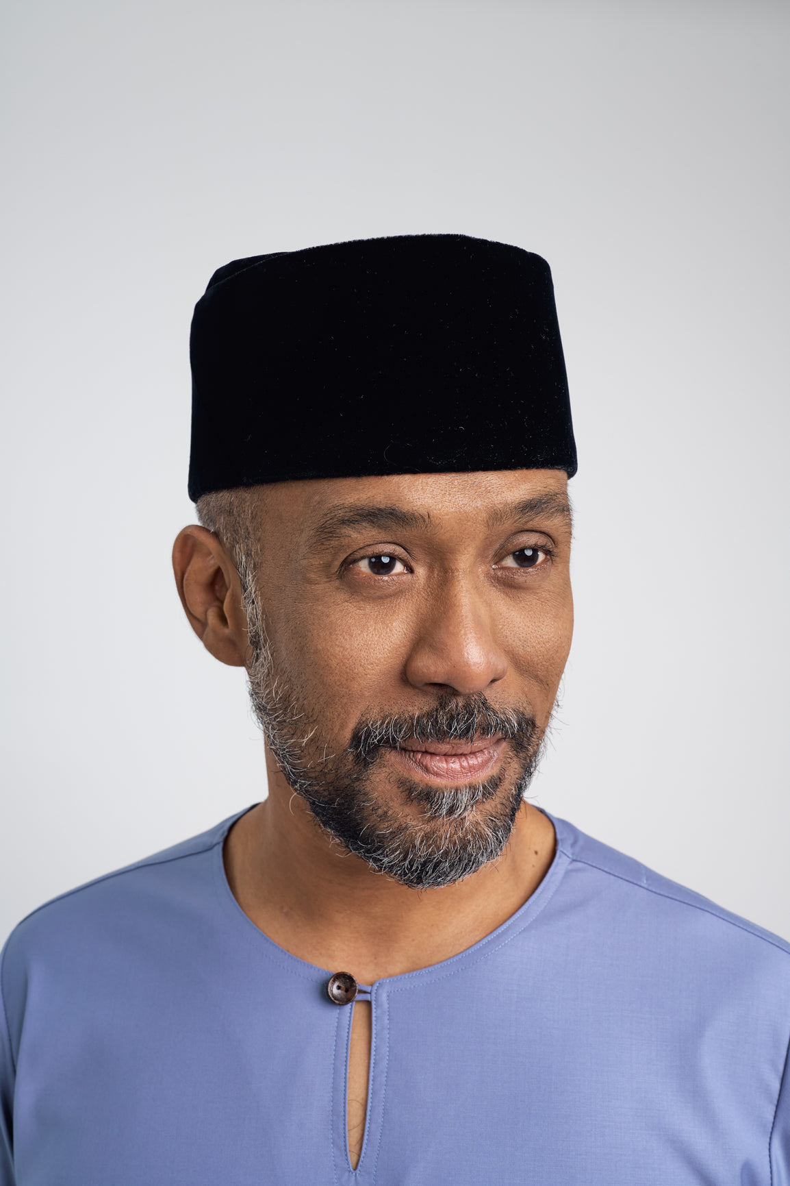 Patawali Modern Fit Baju Melayu Teluk Belanga - Stone Blue