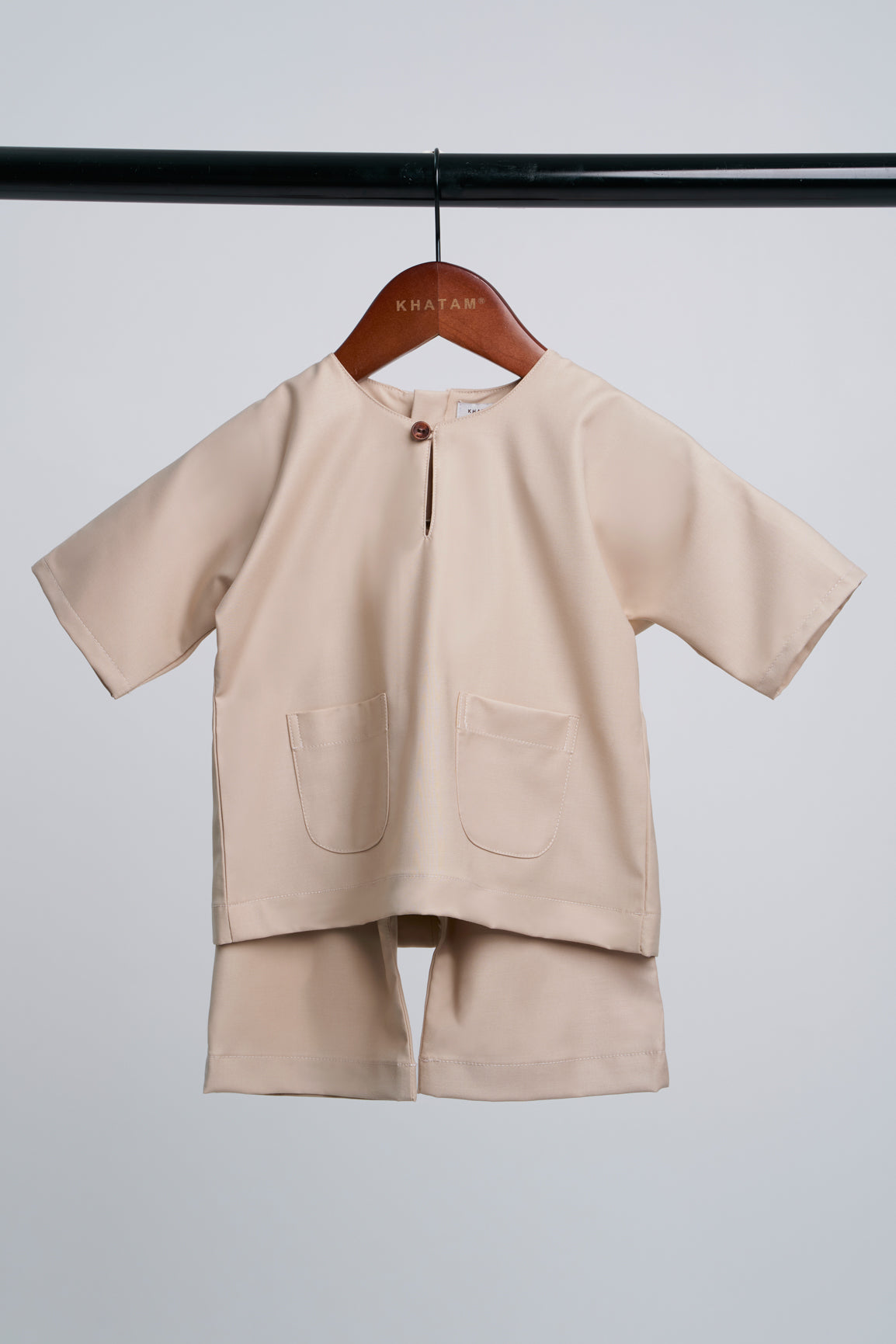 Patawali Baby Boys Baju Melayu Teluk Belanga - Beige