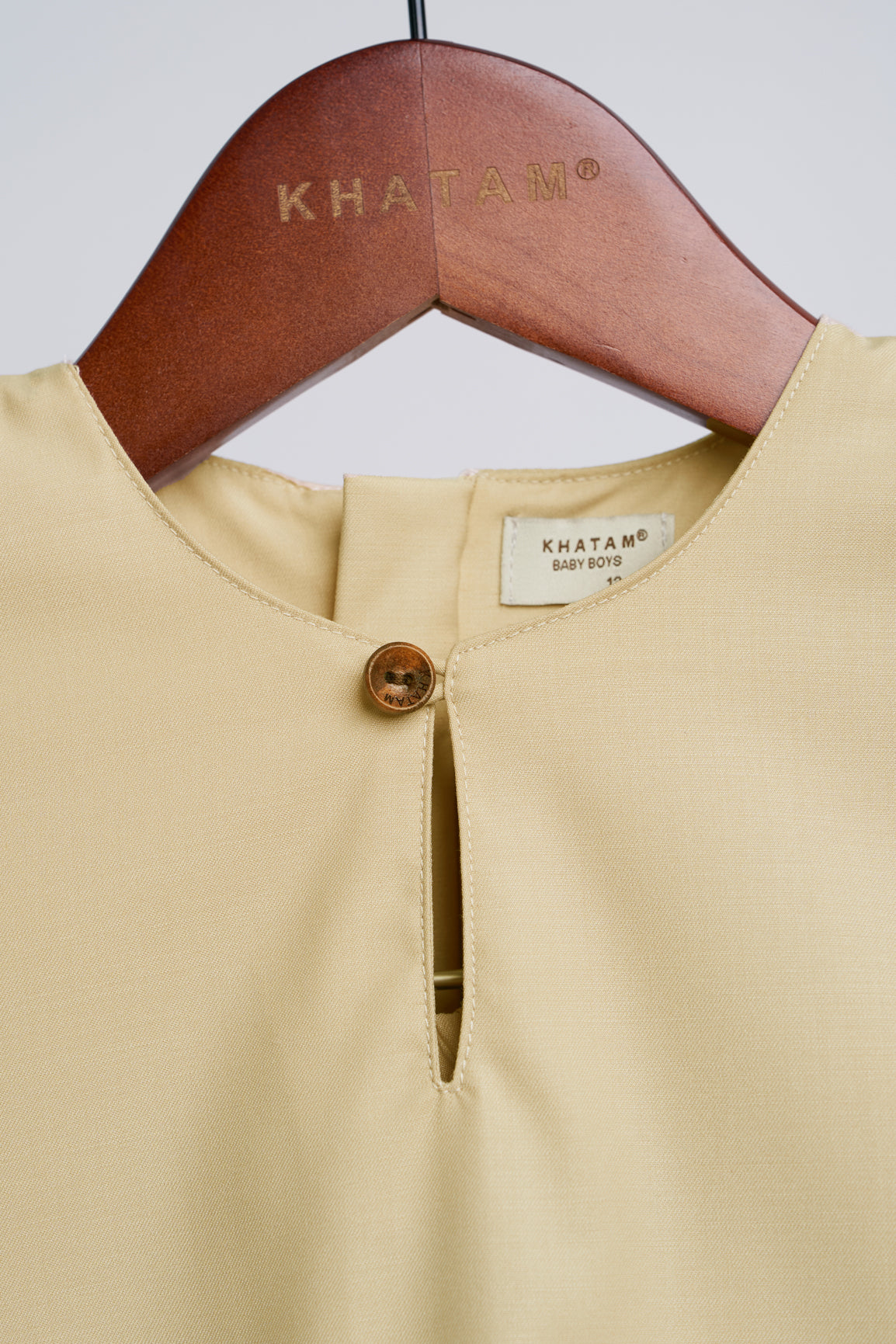 Patawali Baby Boys Baju Melayu Teluk Belanga - Kuning Langsat