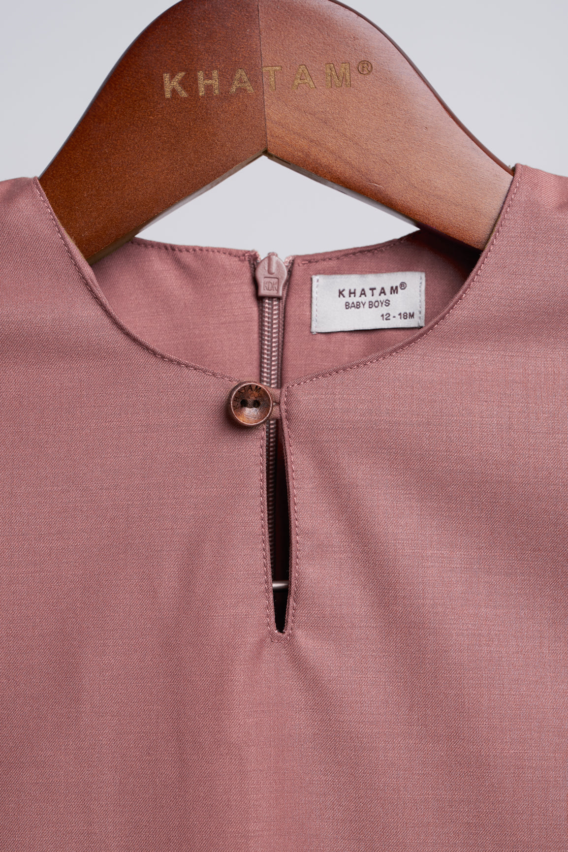 Patawali Baby Boys Baju Melayu Teluk Belanga - Smokey Pink