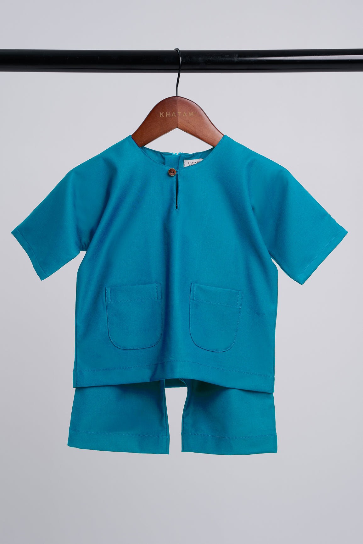 Patawali Baby Boys Baju Melayu Teluk Belanga - Turquoise