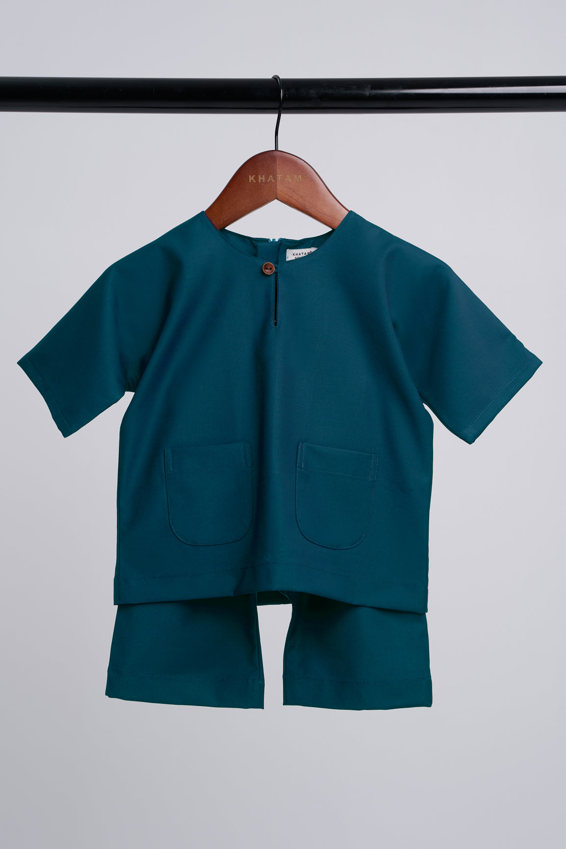Patawali Baby Boys Baju Melayu Teluk Belanga - Deep Teal