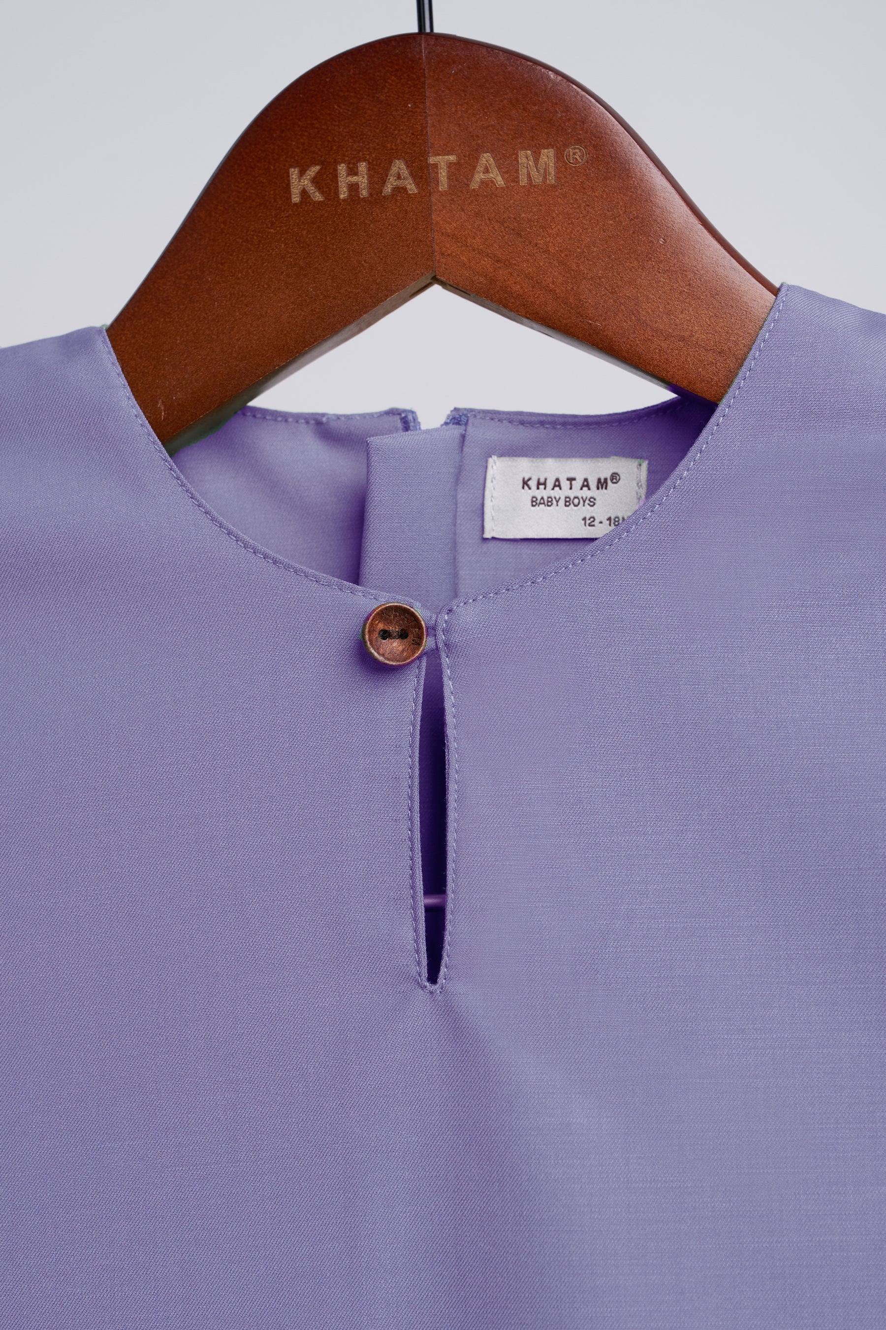 Patawali Baby Boys Baju Melayu Teluk Belanga - Purple Yam