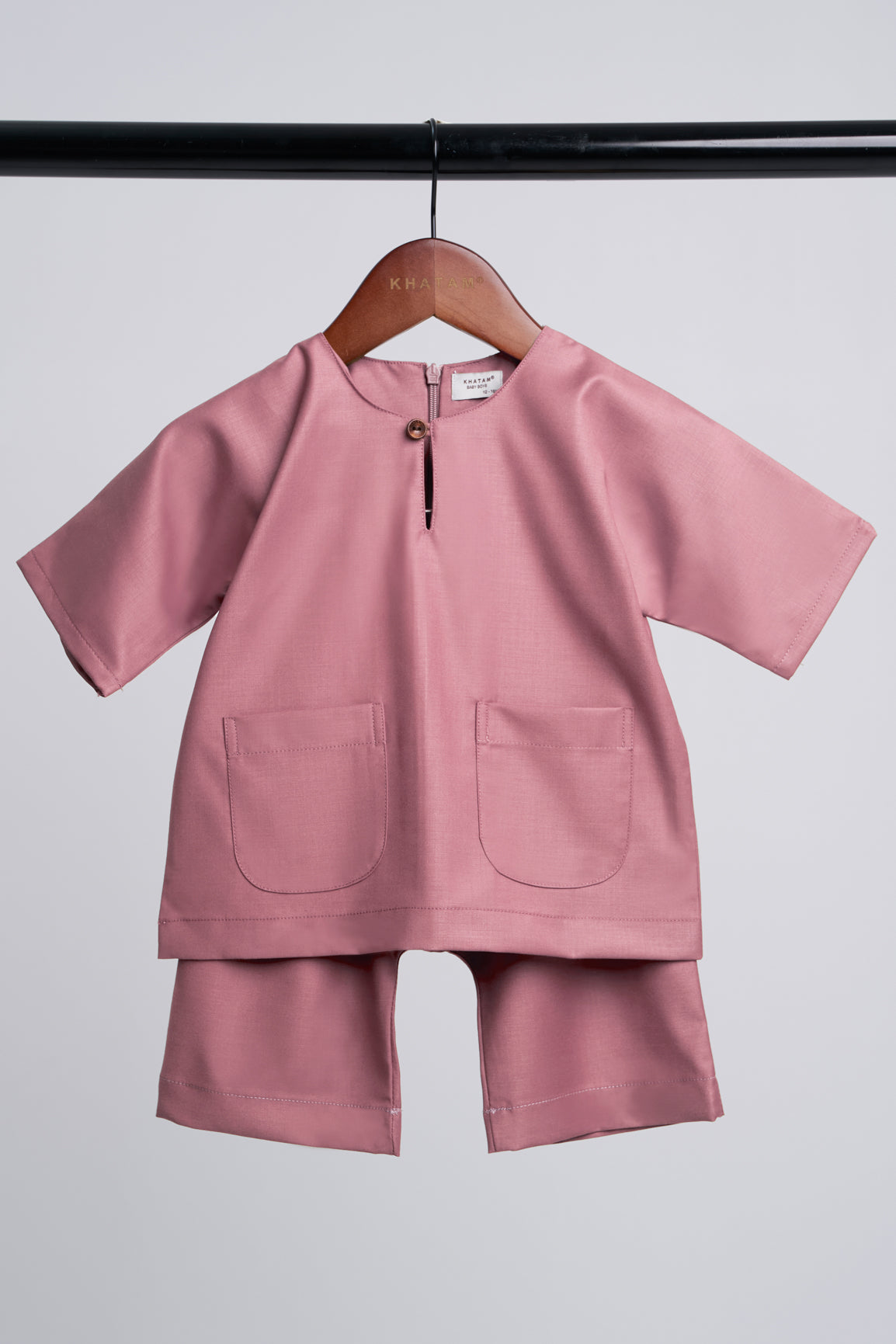 Patawali Baby Boys Baju Melayu Teluk Belanga - Pink Belacan
