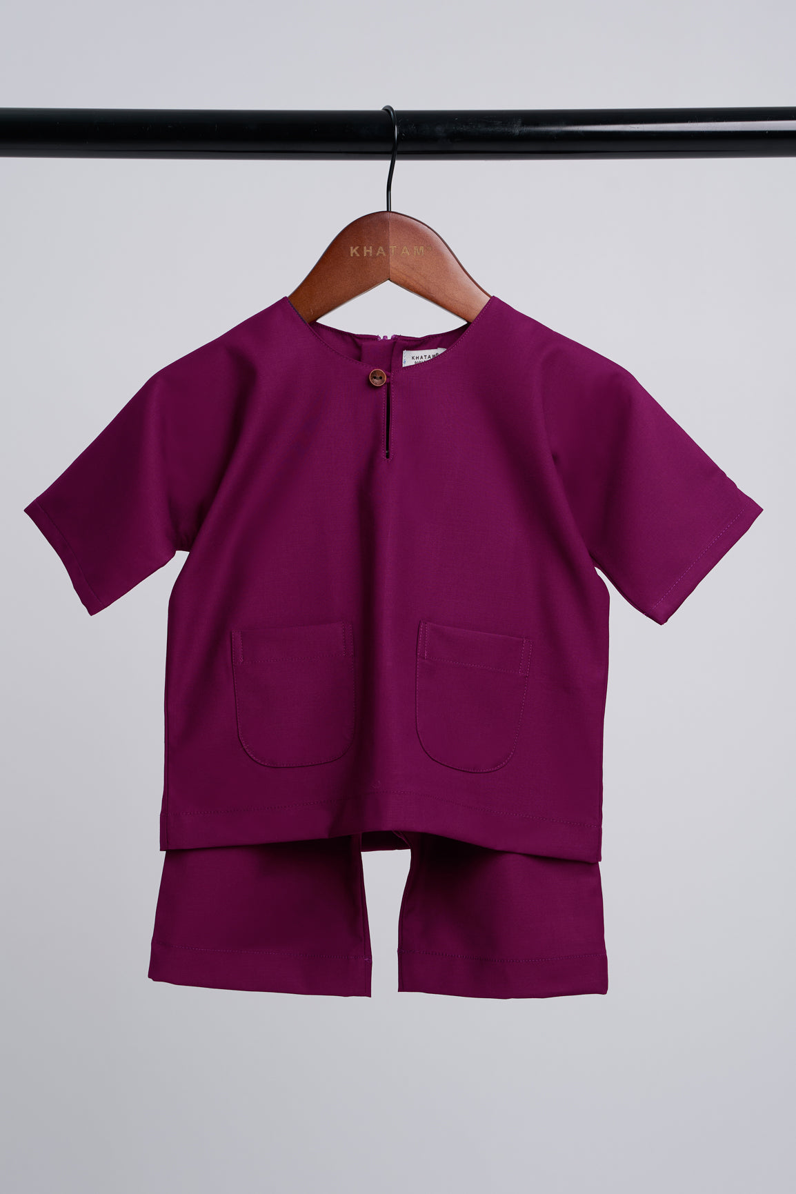 Patawali Baby Boys Baju Melayu Teluk Belanga - Purple Manggis