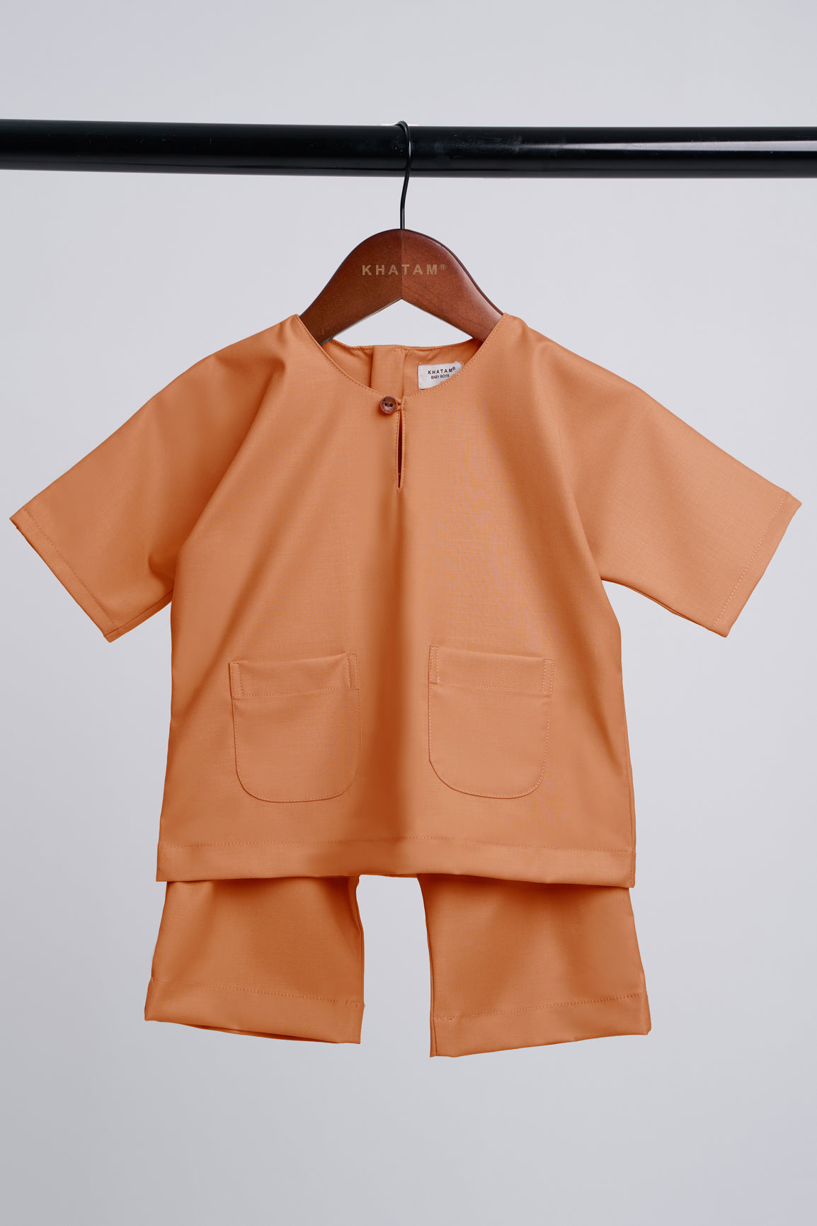 Patawali Baby Boys Baju Melayu Teluk Belanga - Apricot