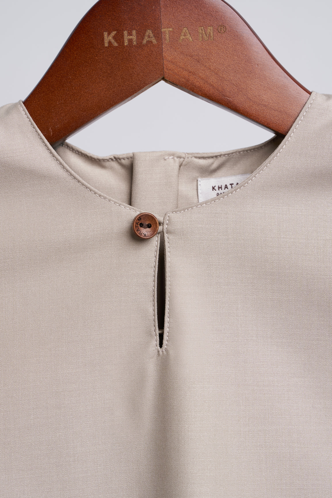 Patawali Baby Boys Baju Melayu Teluk Belanga - Light Taupe