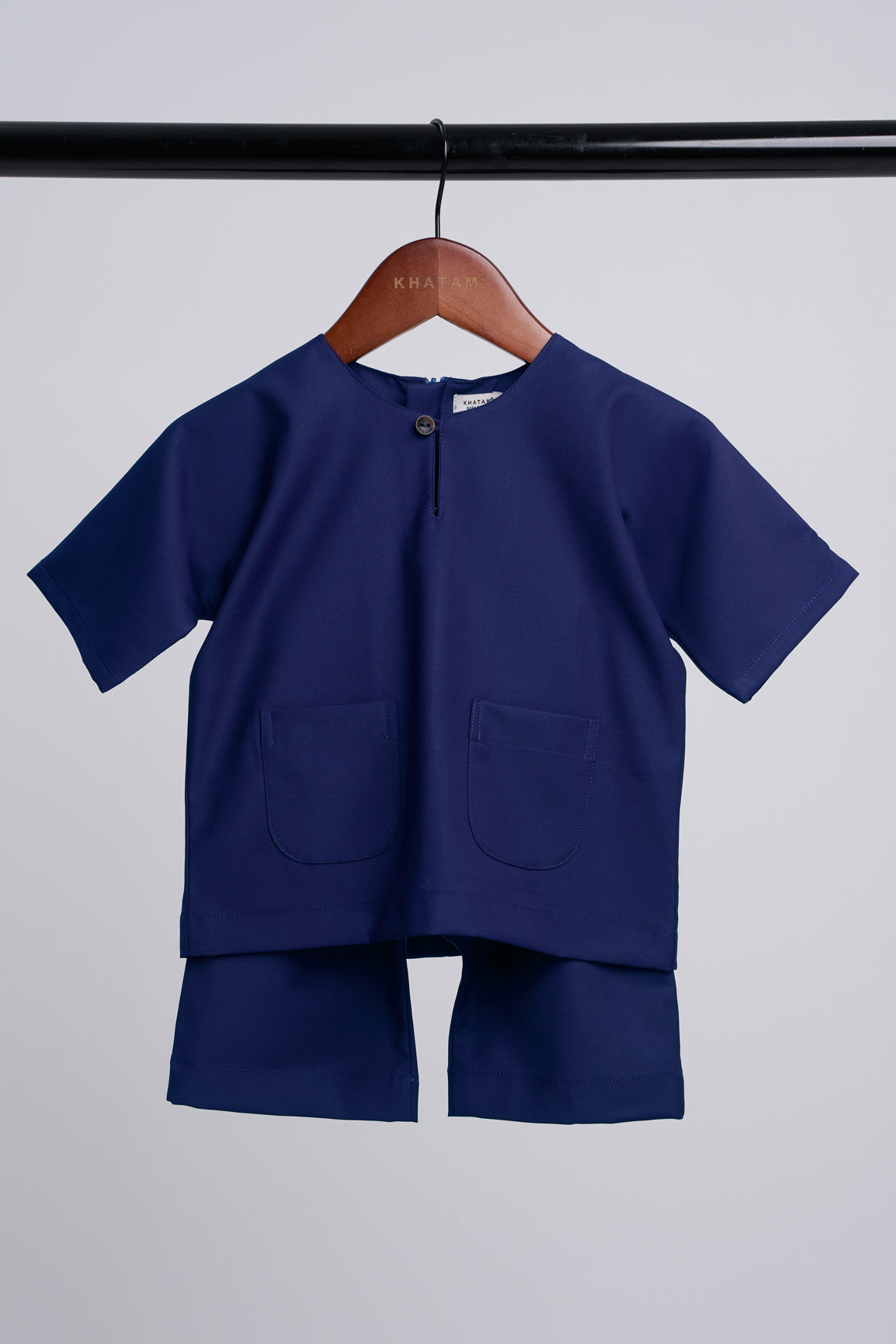 Patawali Baby Boys Baju Melayu Teluk Belanga - Dark Navy