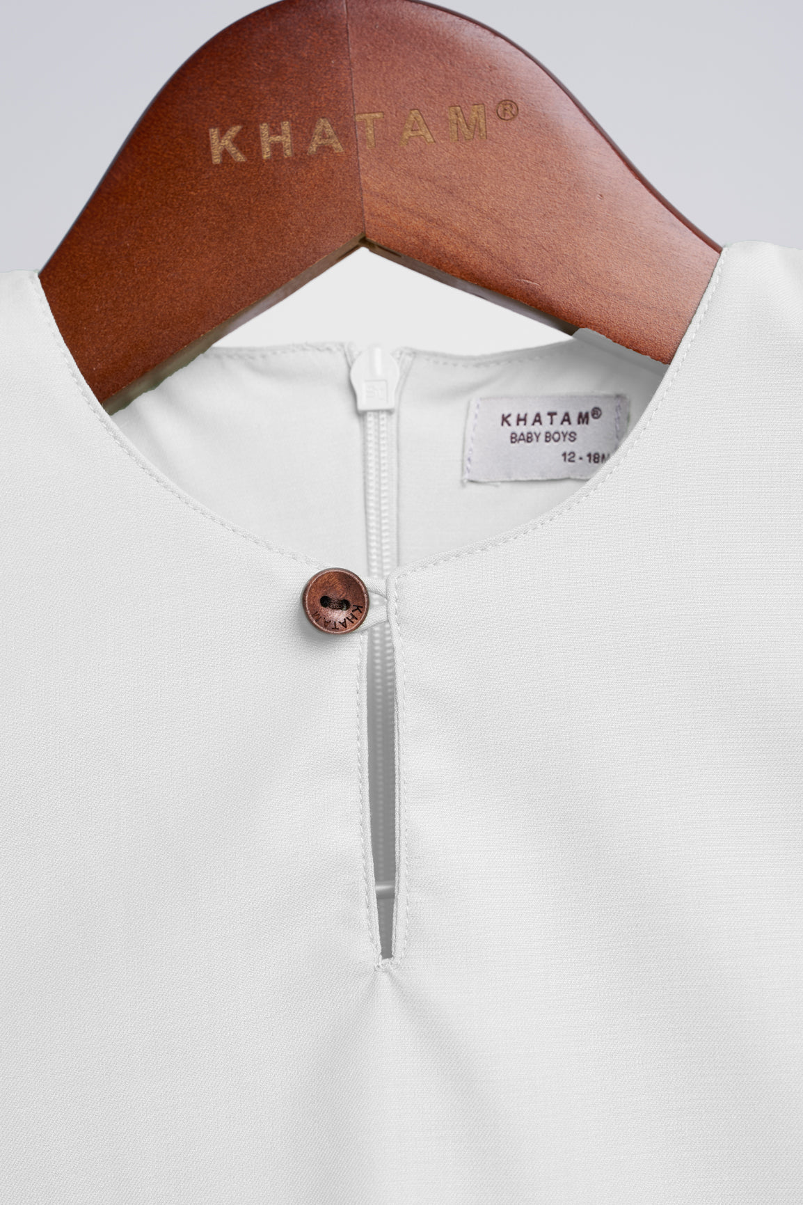 Patawali Baby Boys Baju Melayu Teluk Belanga - Antique White