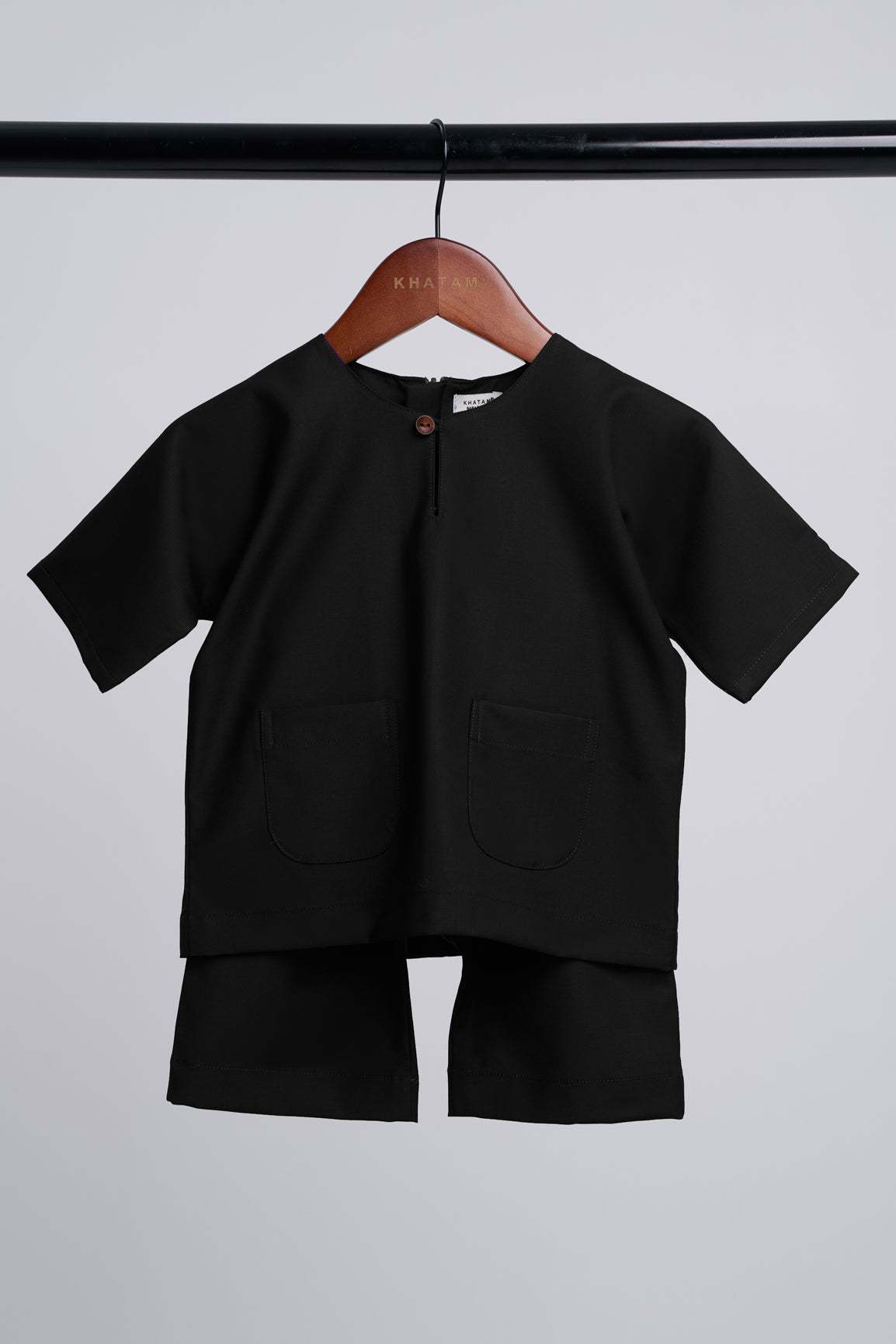 Patawali Baby Boys Baju Melayu Teluk Belanga - Opal Black