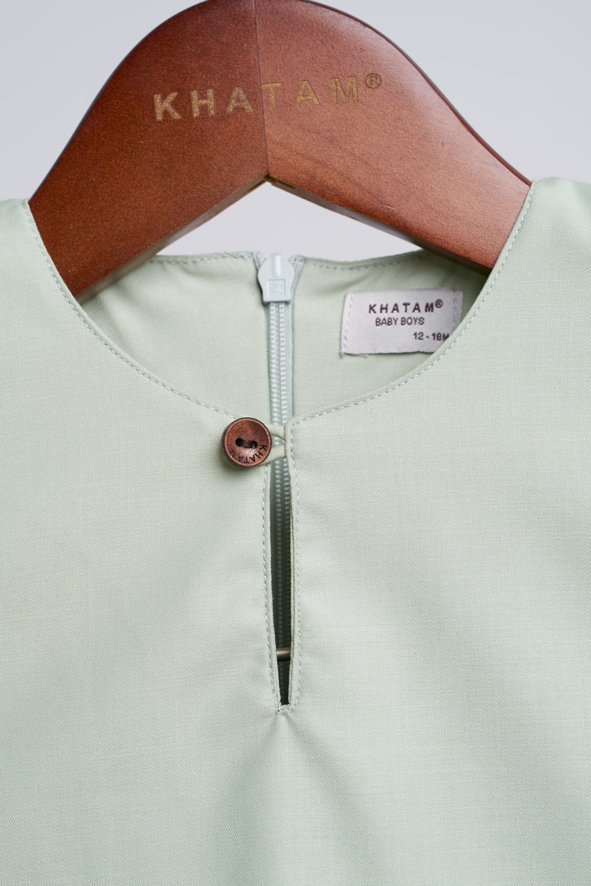 Patawali Baby Boys Baju Melayu Teluk Belanga - Mint Green