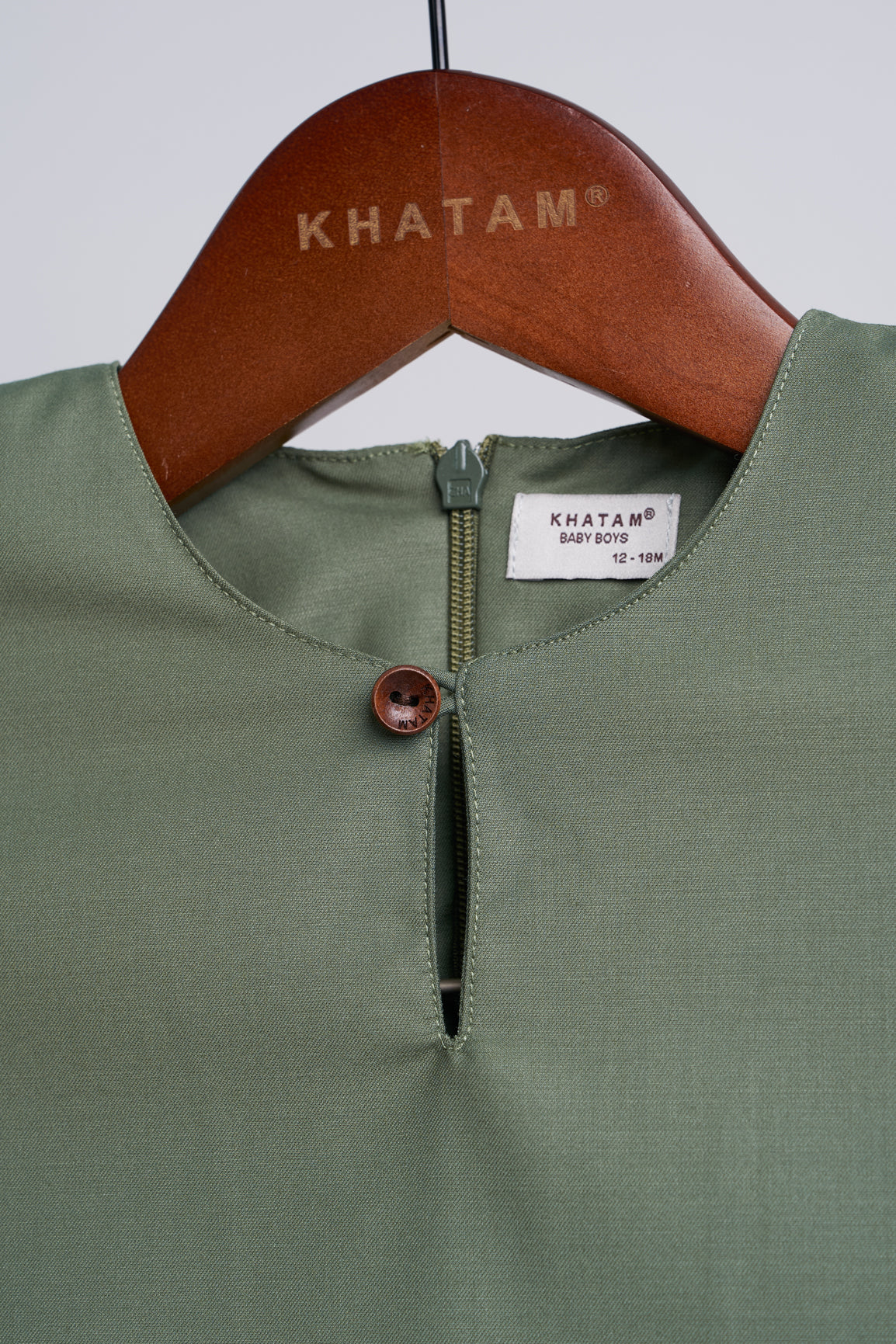 Patawali Baby Boys Baju Melayu Teluk Belanga - Pickle Green