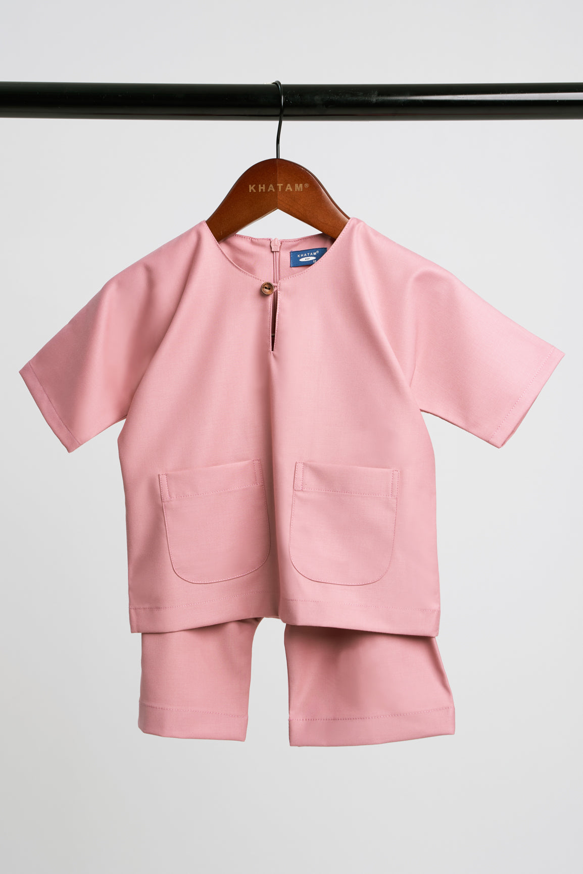 Patawali Baby Boys Baju Melayu Teluk Belanga - Dusty Pink
