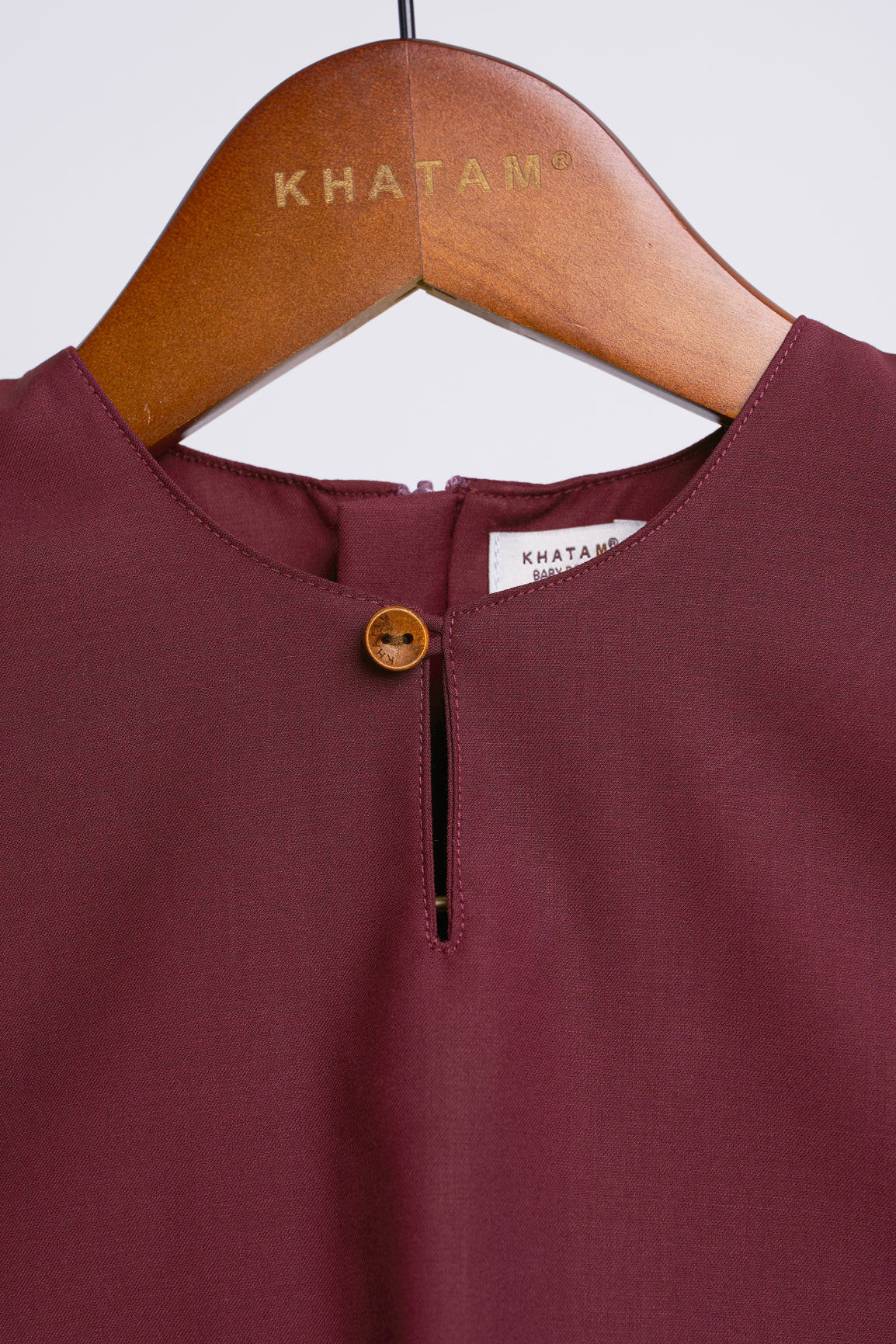 Patawali Baby Boys Baju Melayu Teluk Belanga - Burgundy Red