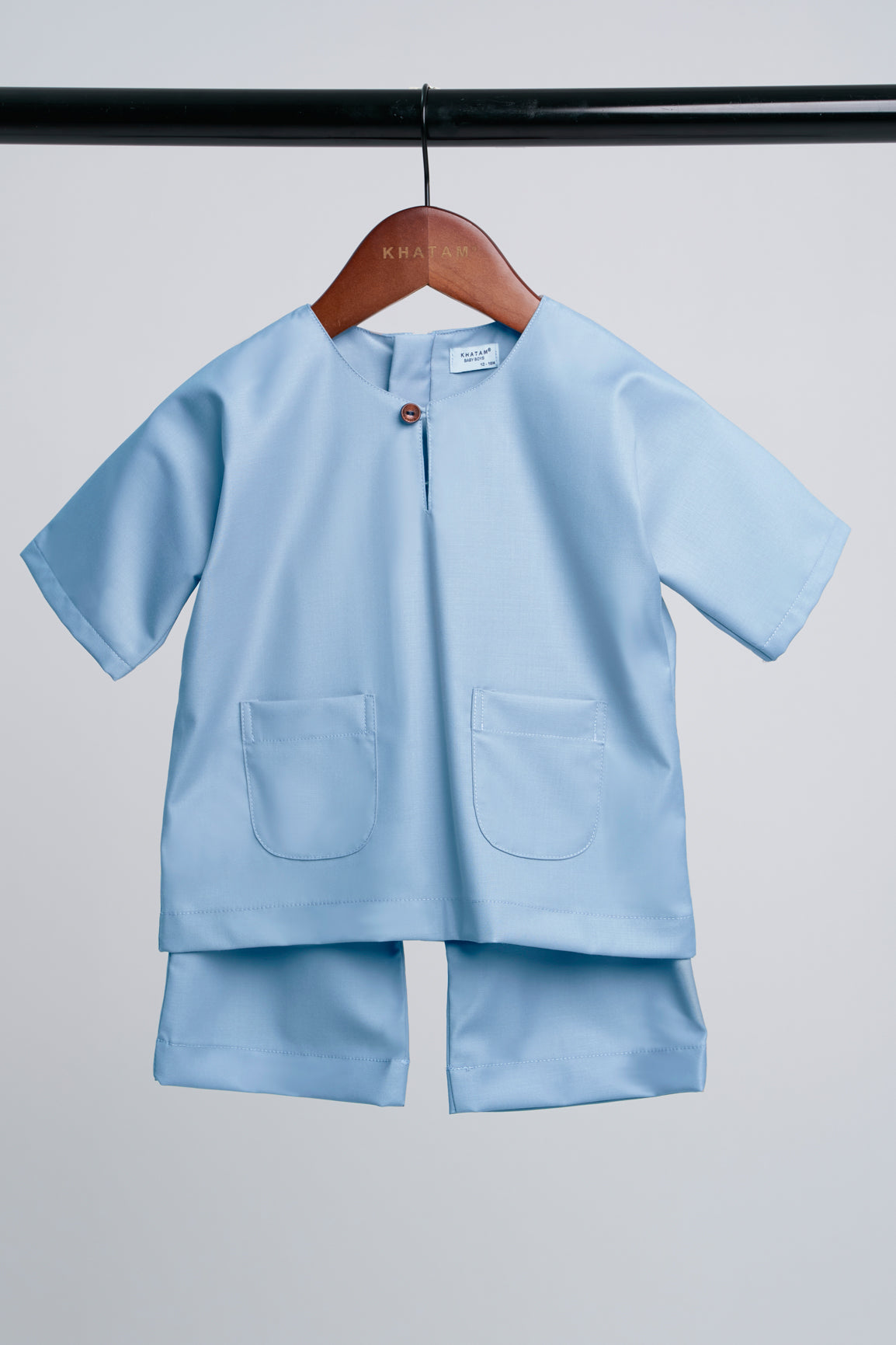 Patawali Baby Boys Baju Melayu Teluk Belanga - Light Blue