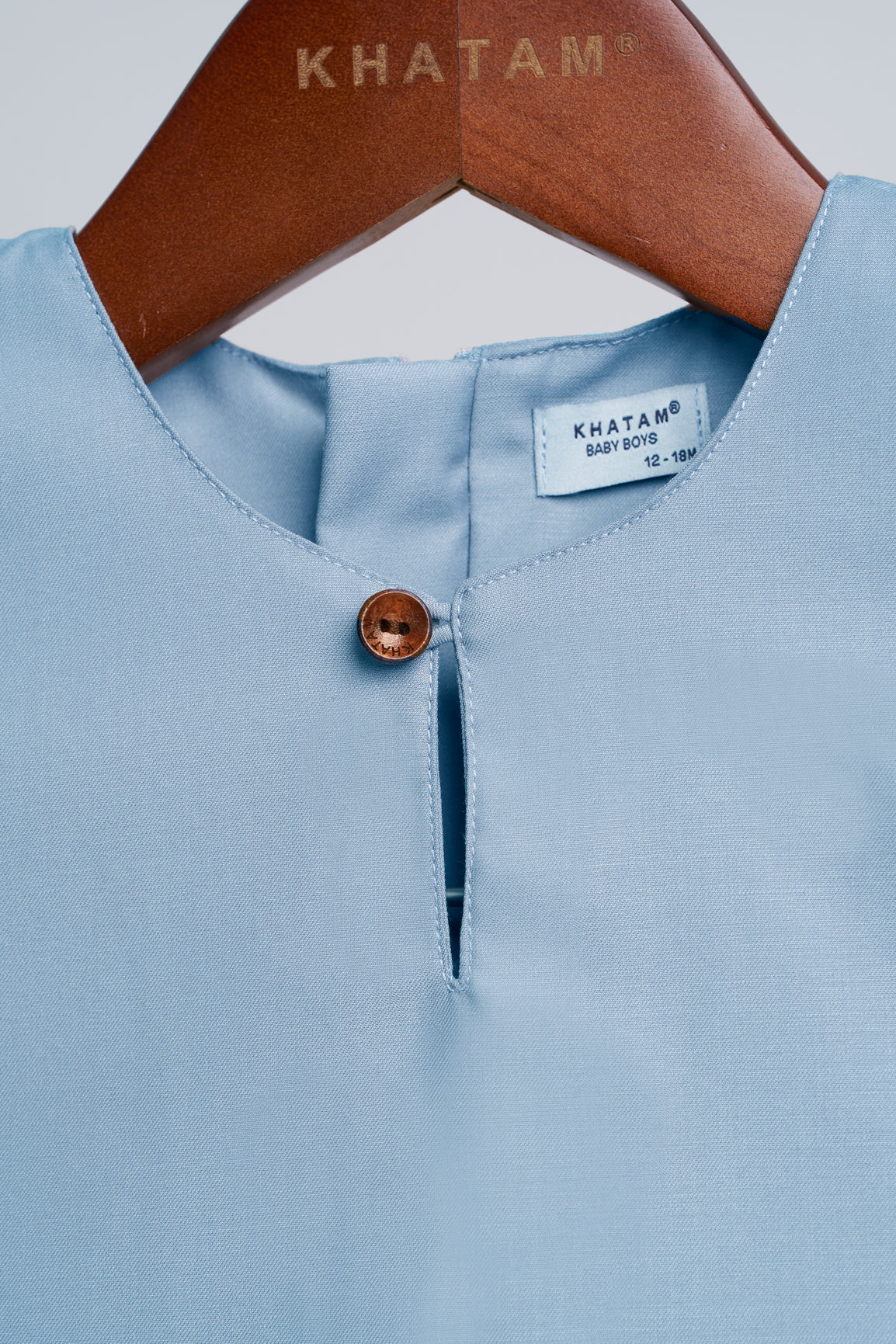 Patawali Baby Boys Baju Melayu Teluk Belanga - Light Blue