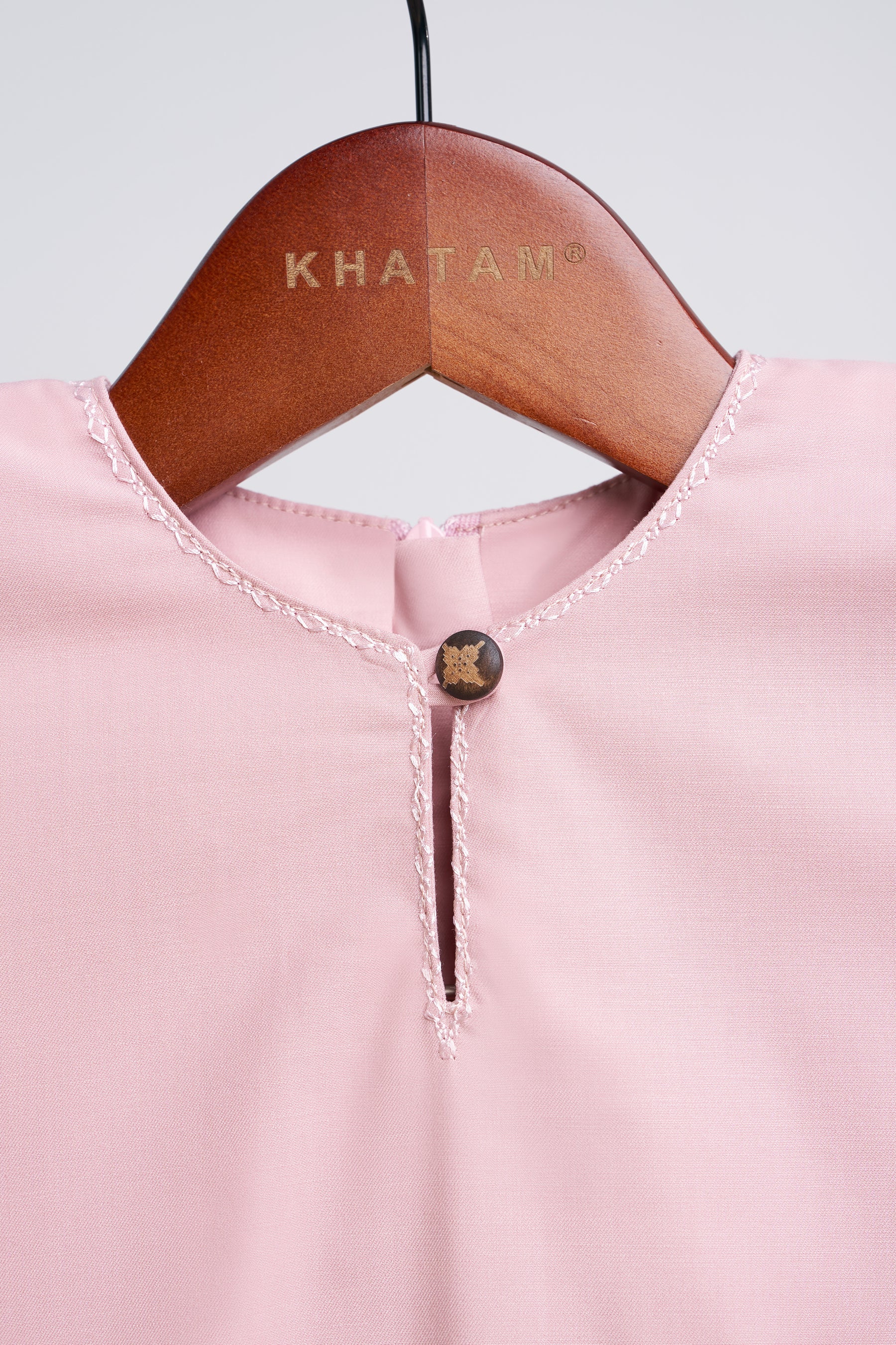 Patawali Baby Girls Baju Kurung - Soft Pink