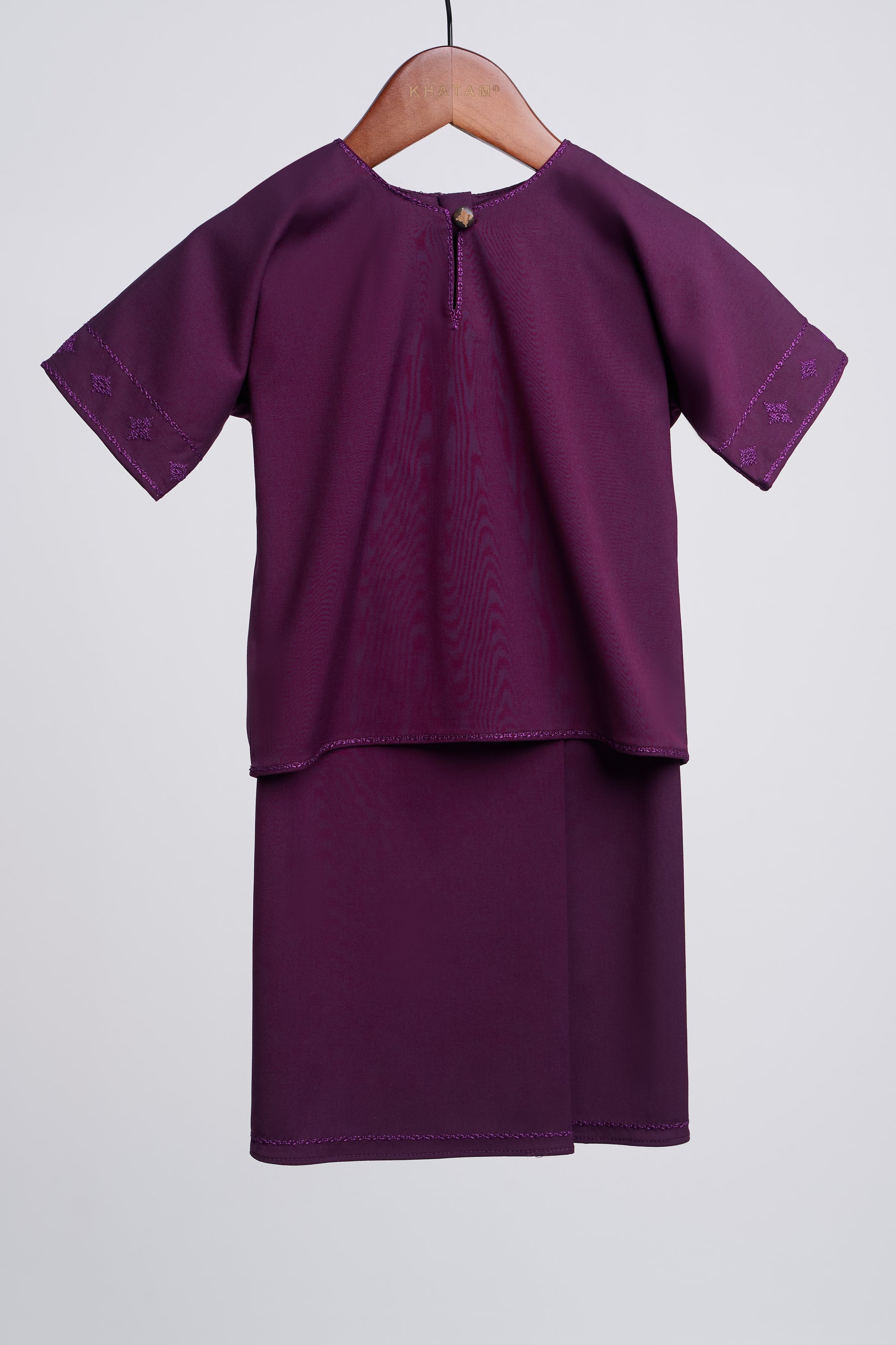 Patawali Baby Girls Baju Kurung - Purple Manggis