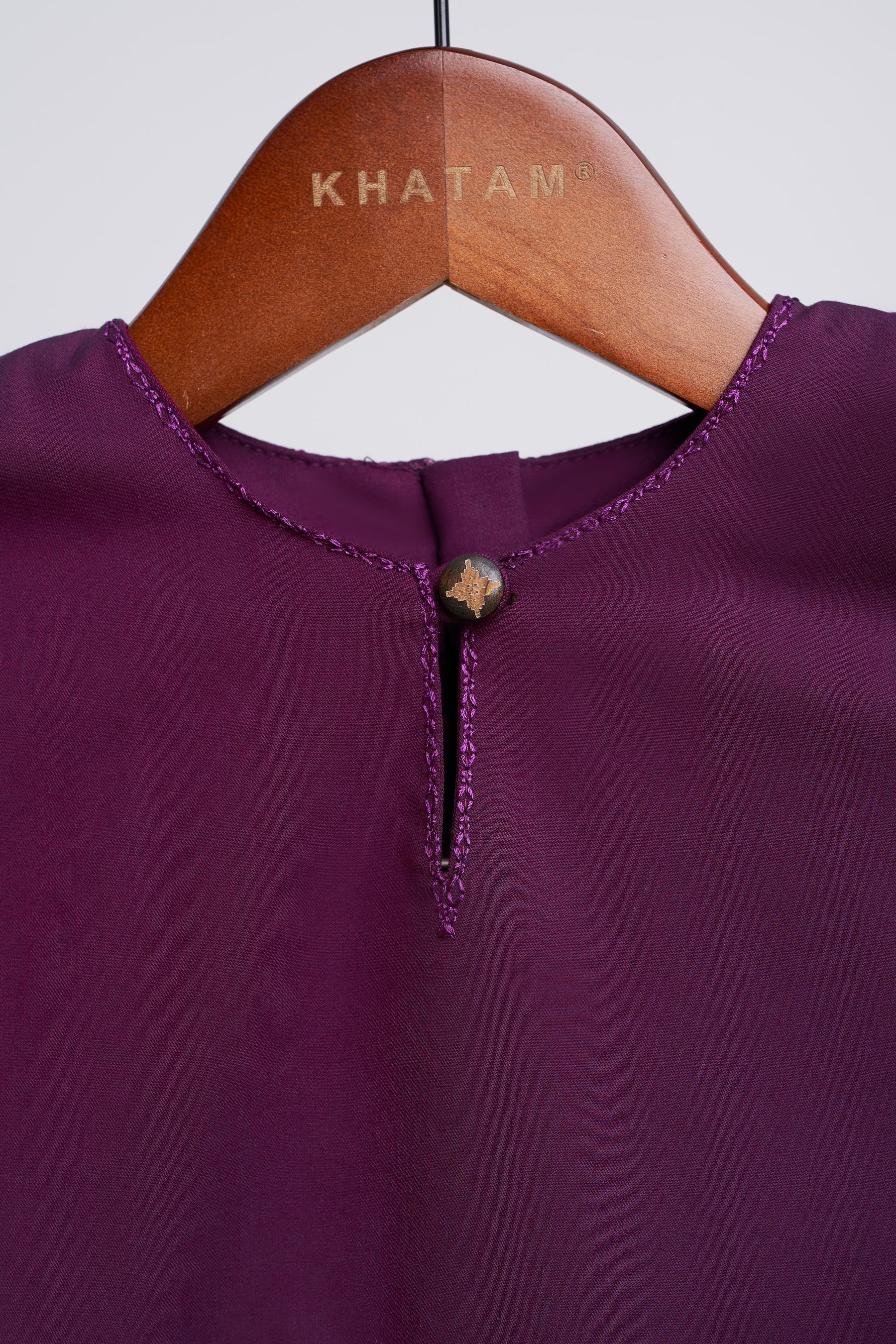 Patawali Baby Girls Baju Kurung - Purple Manggis