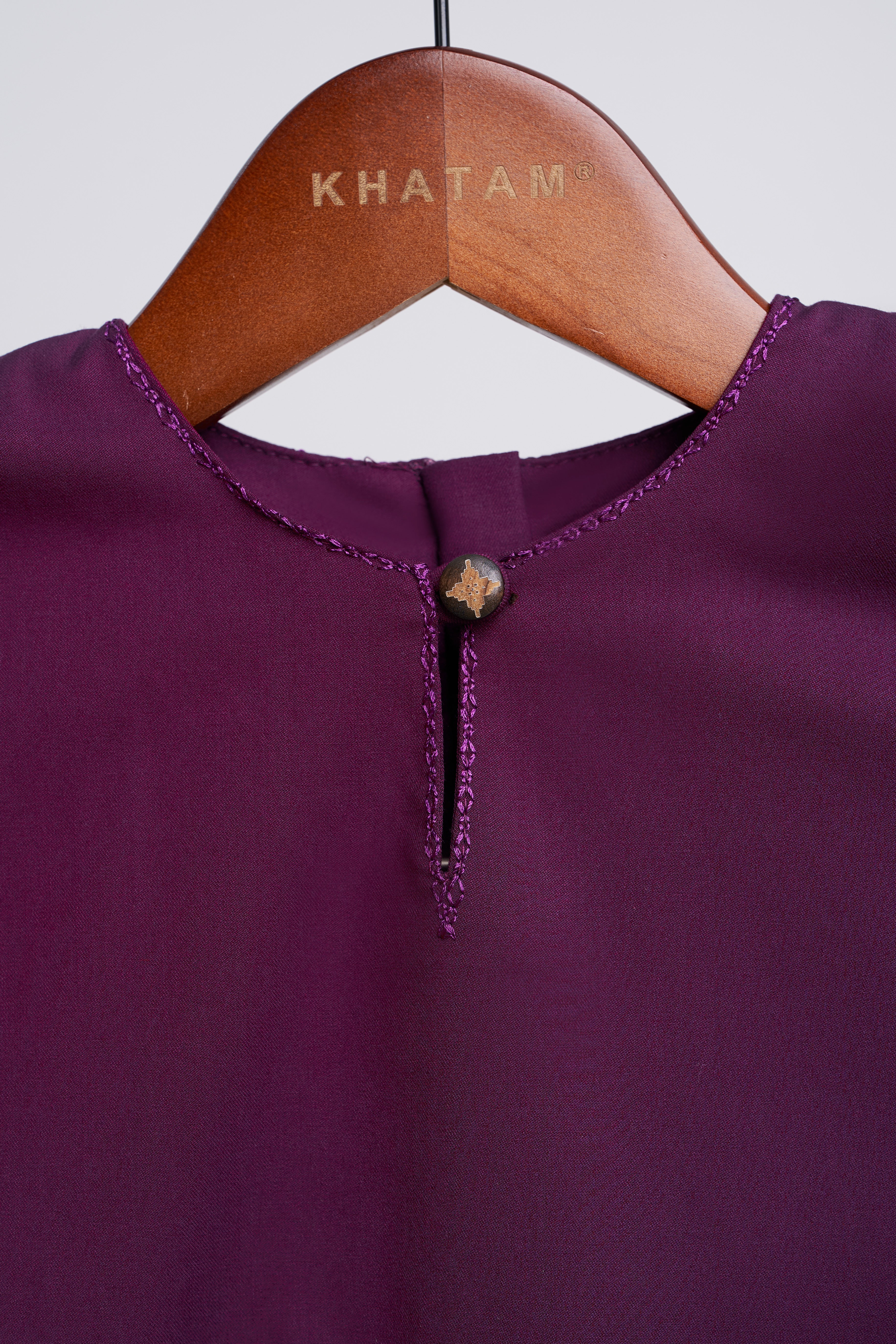 Patawali Baby Girls Baju Kurung - Purple Manggis