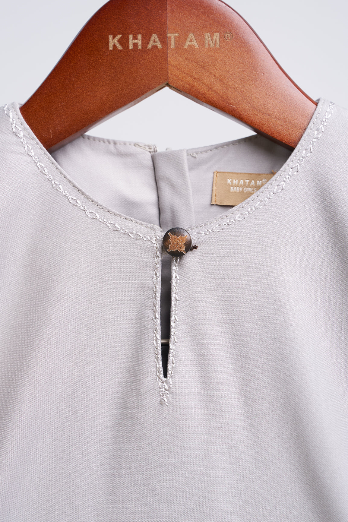 Patawali Baby Girls Baju Kurung - Ash Grey