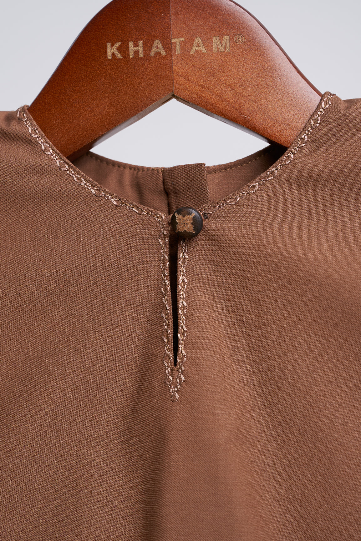 Patawali Baby Girls Baju Kurung - Coffee Brown