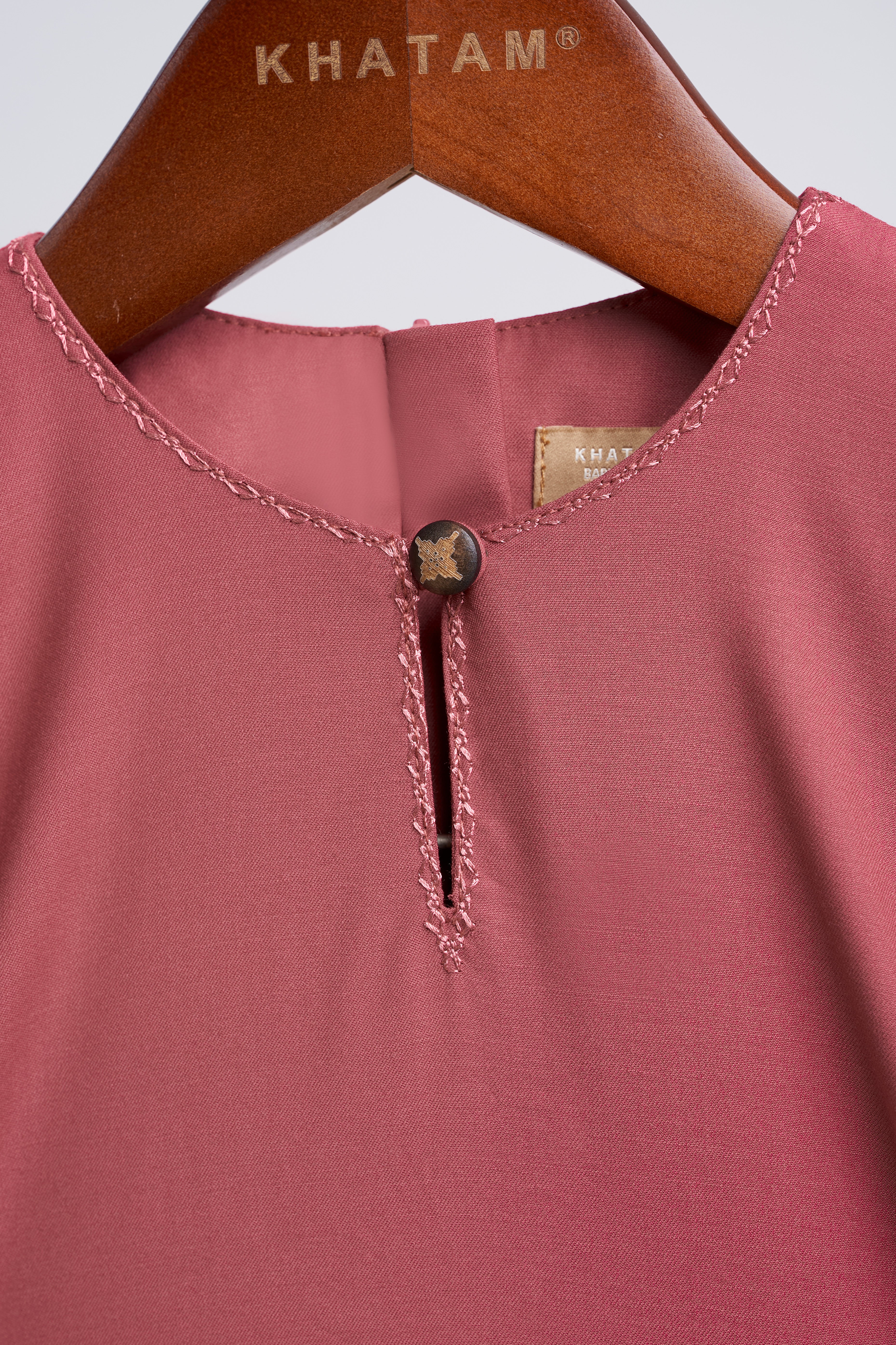 Patawali Baby Girls Baju Kurung - Dark Rose