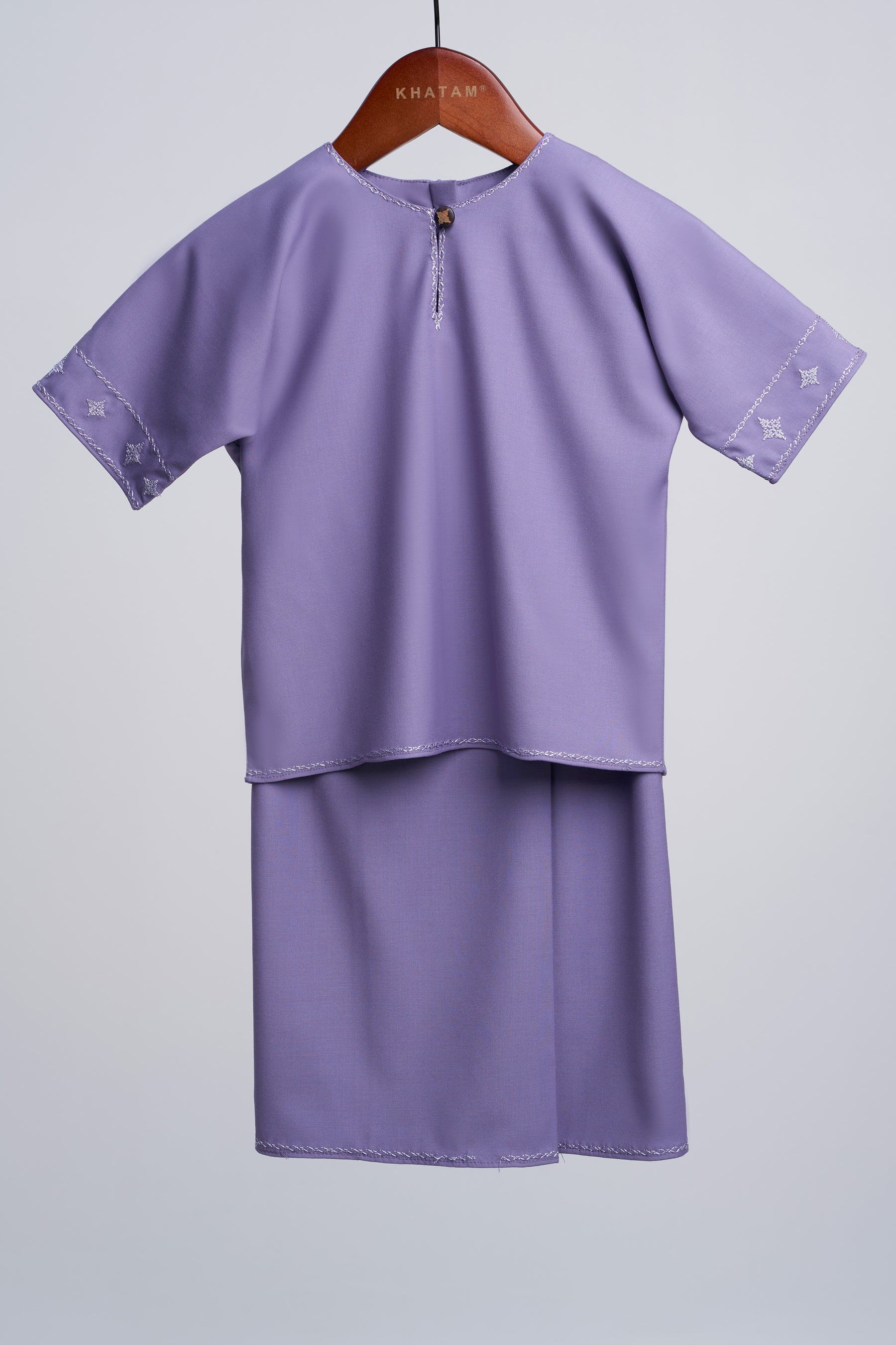 Patawali Baby Girls Baju Kurung - Purple Yam