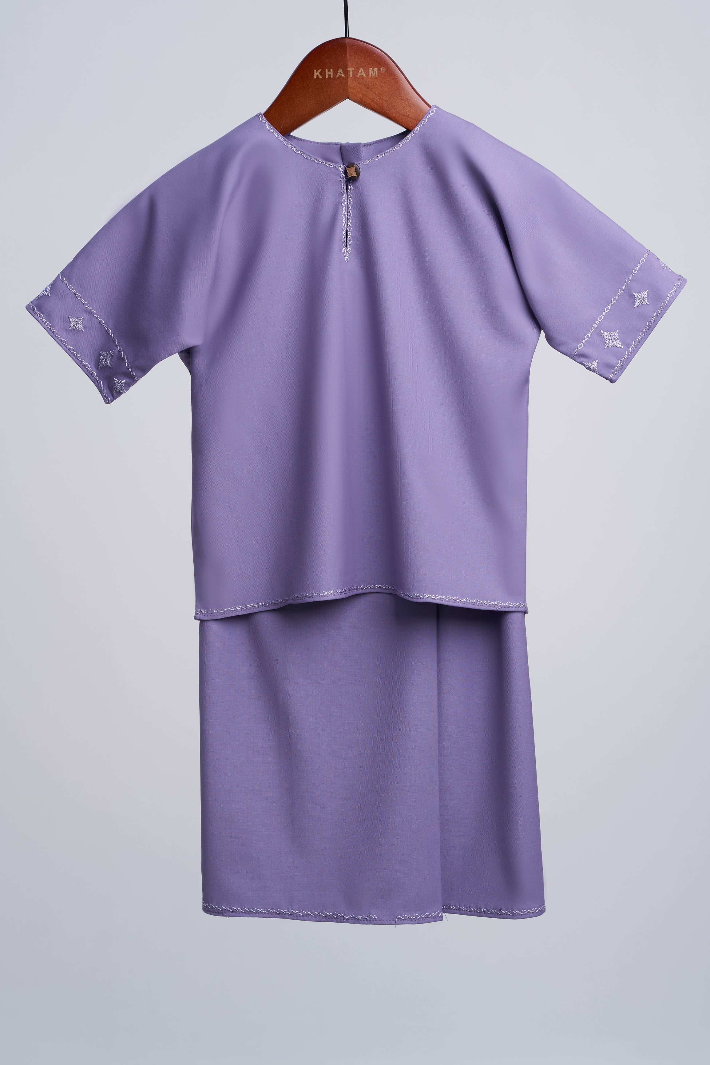 Patawali Baby Girls Baju Kurung - Purple Yam