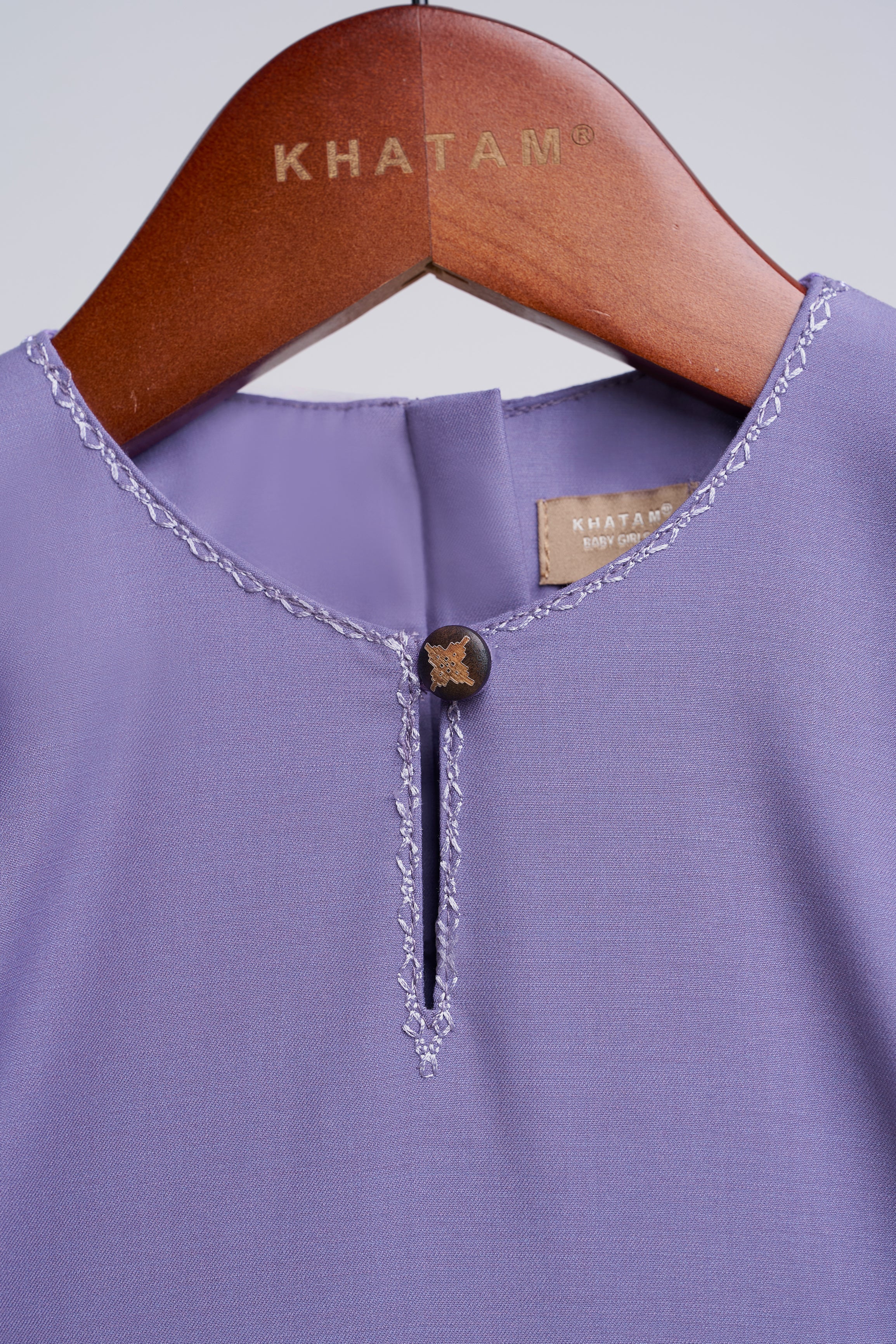 Patawali Baby Girls Baju Kurung - Purple Yam